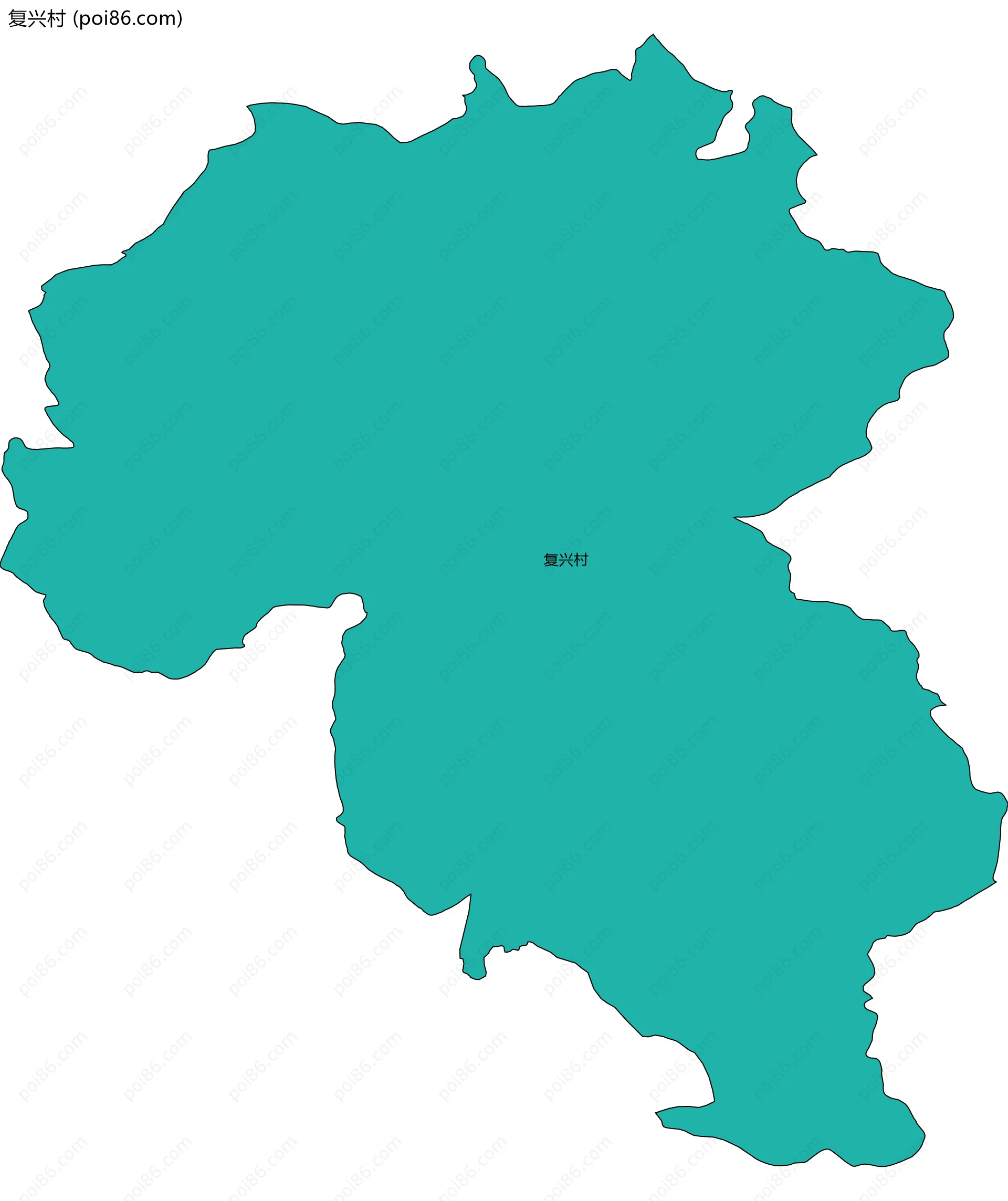 复兴村边界地图