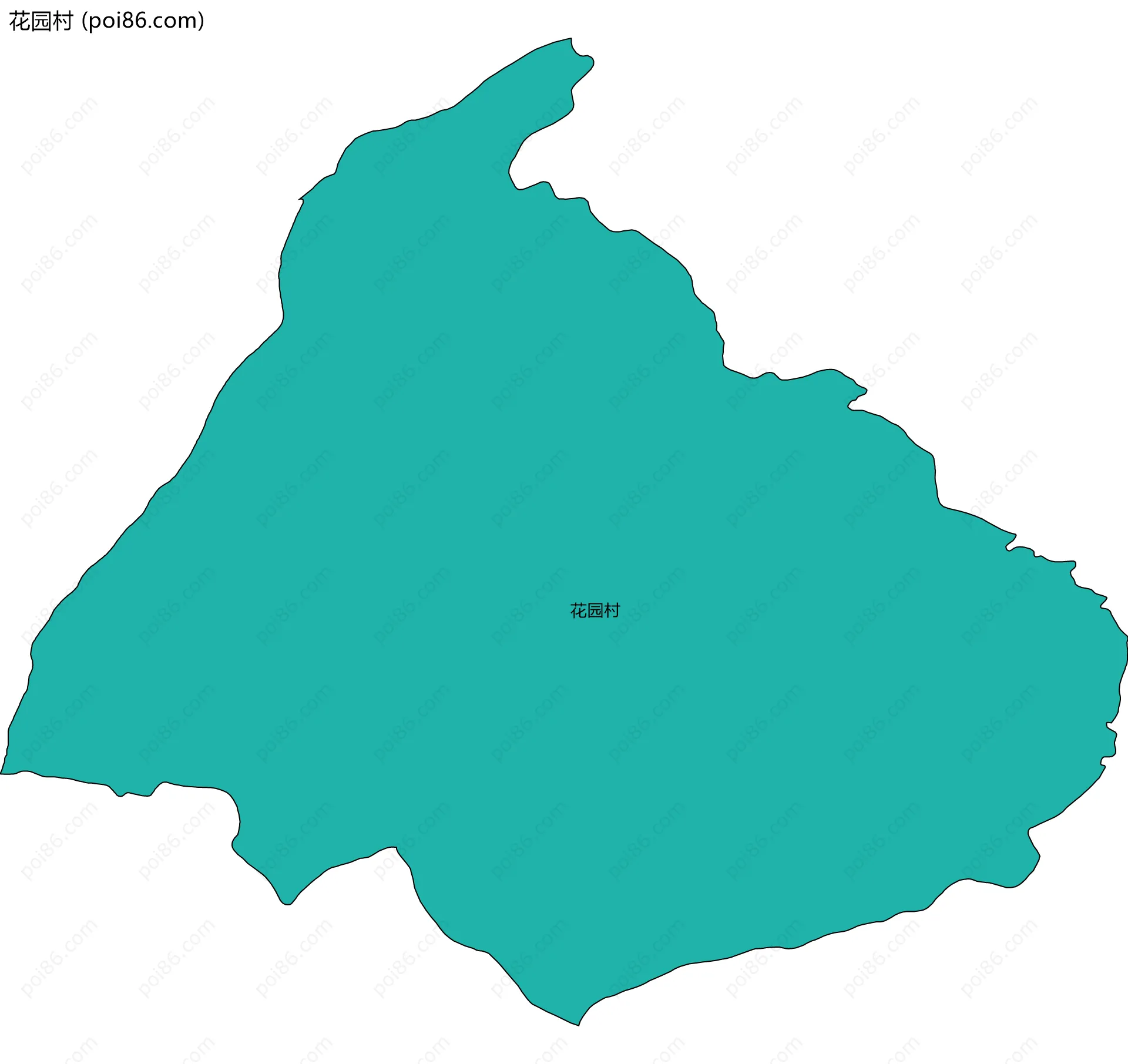 花园村边界地图