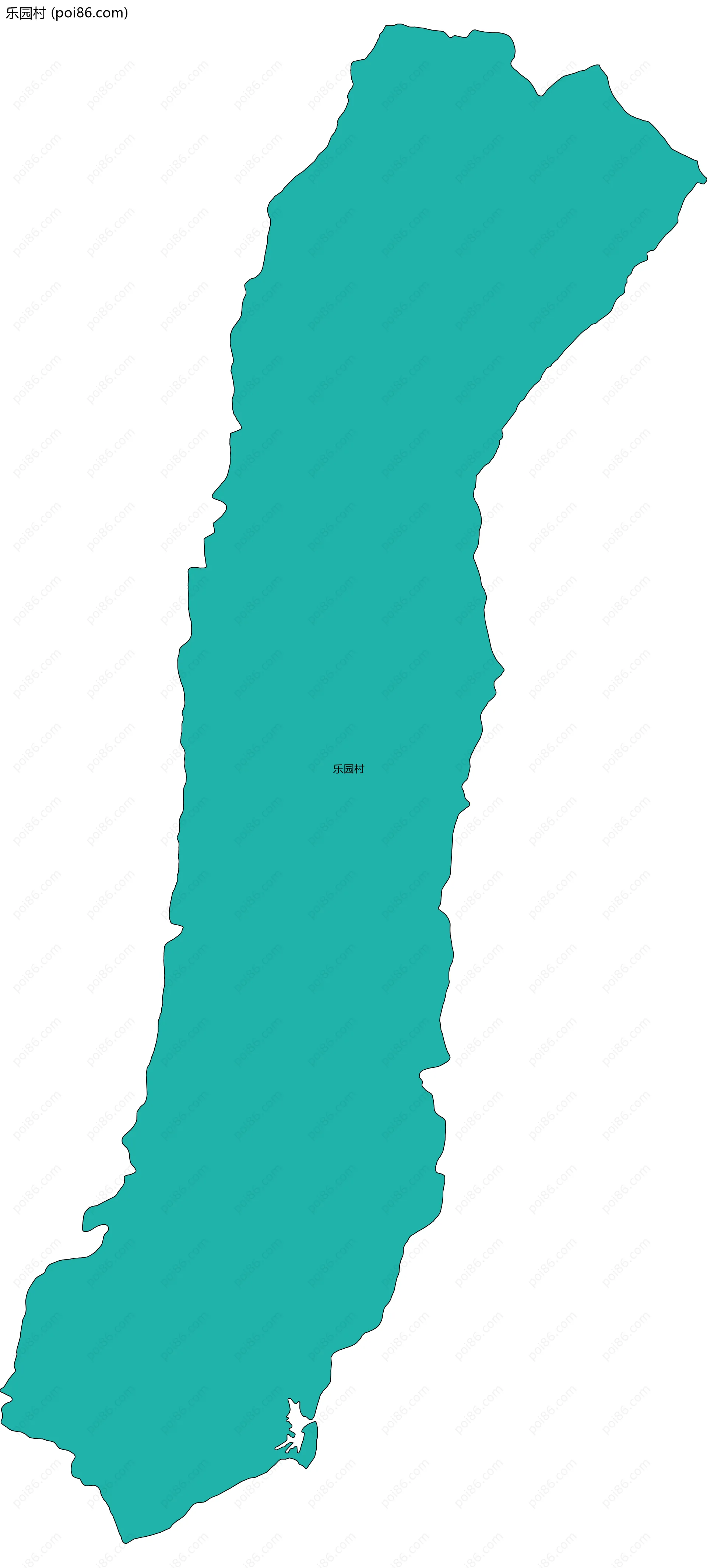 乐园村边界地图