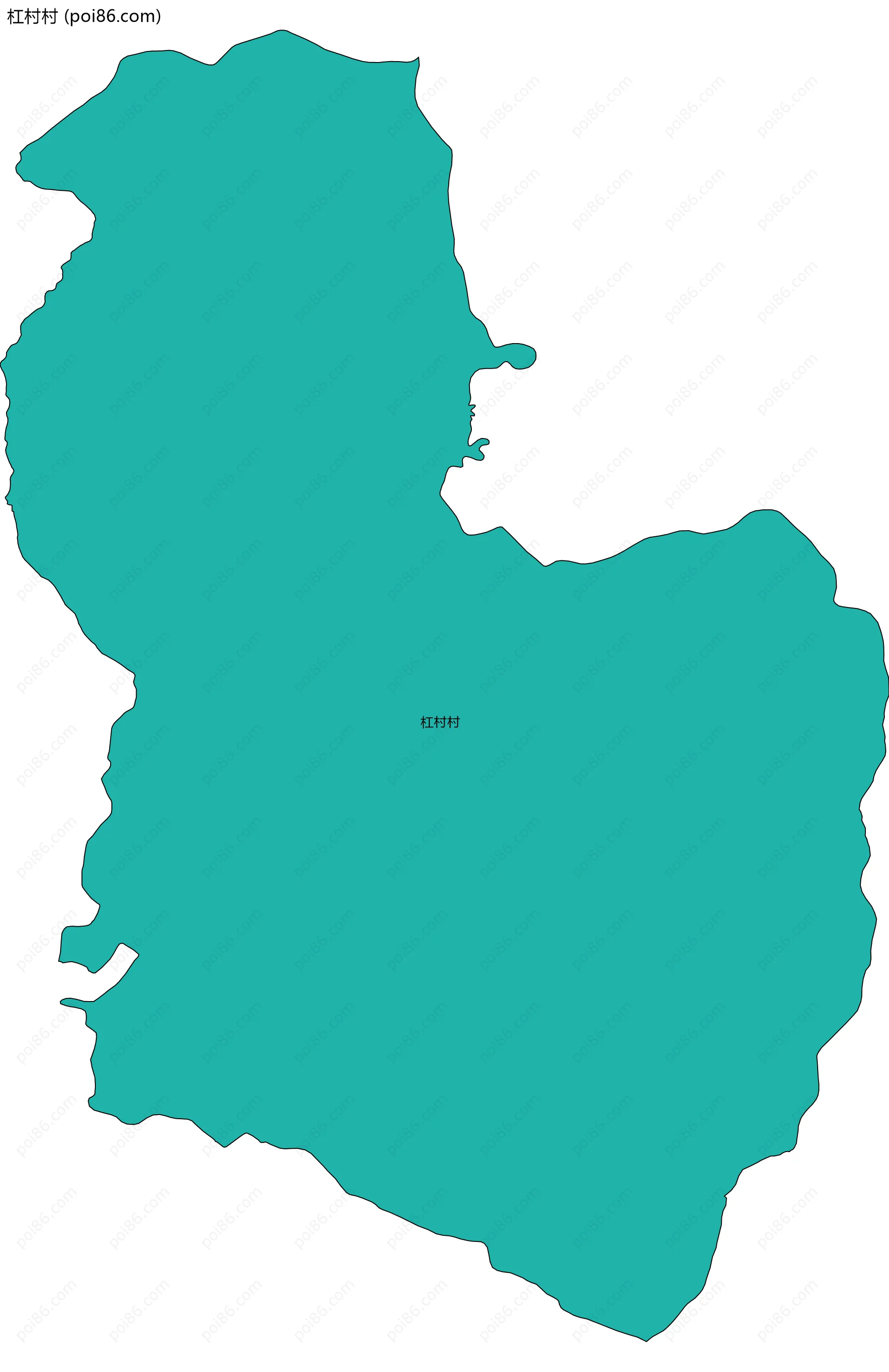 杠村村边界地图