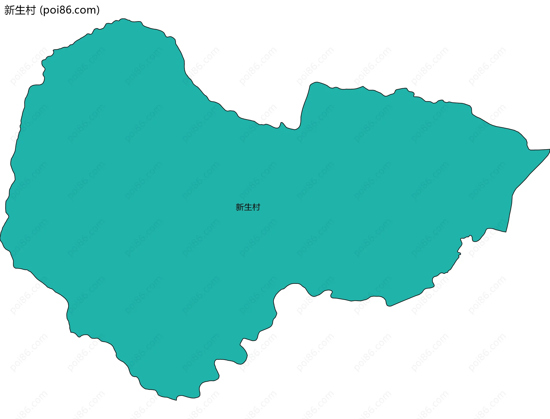 新生村边界地图