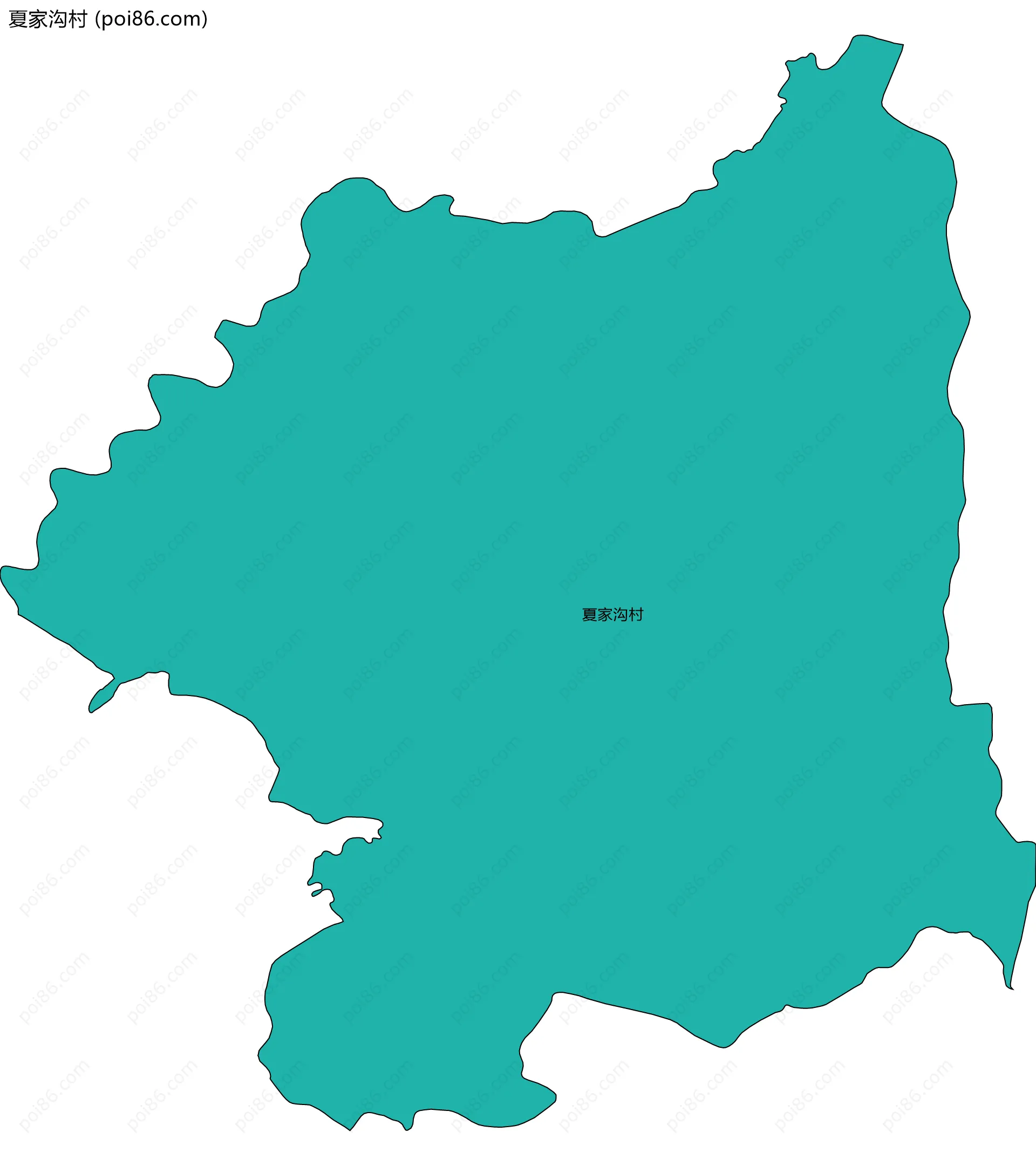 夏家沟村边界地图
