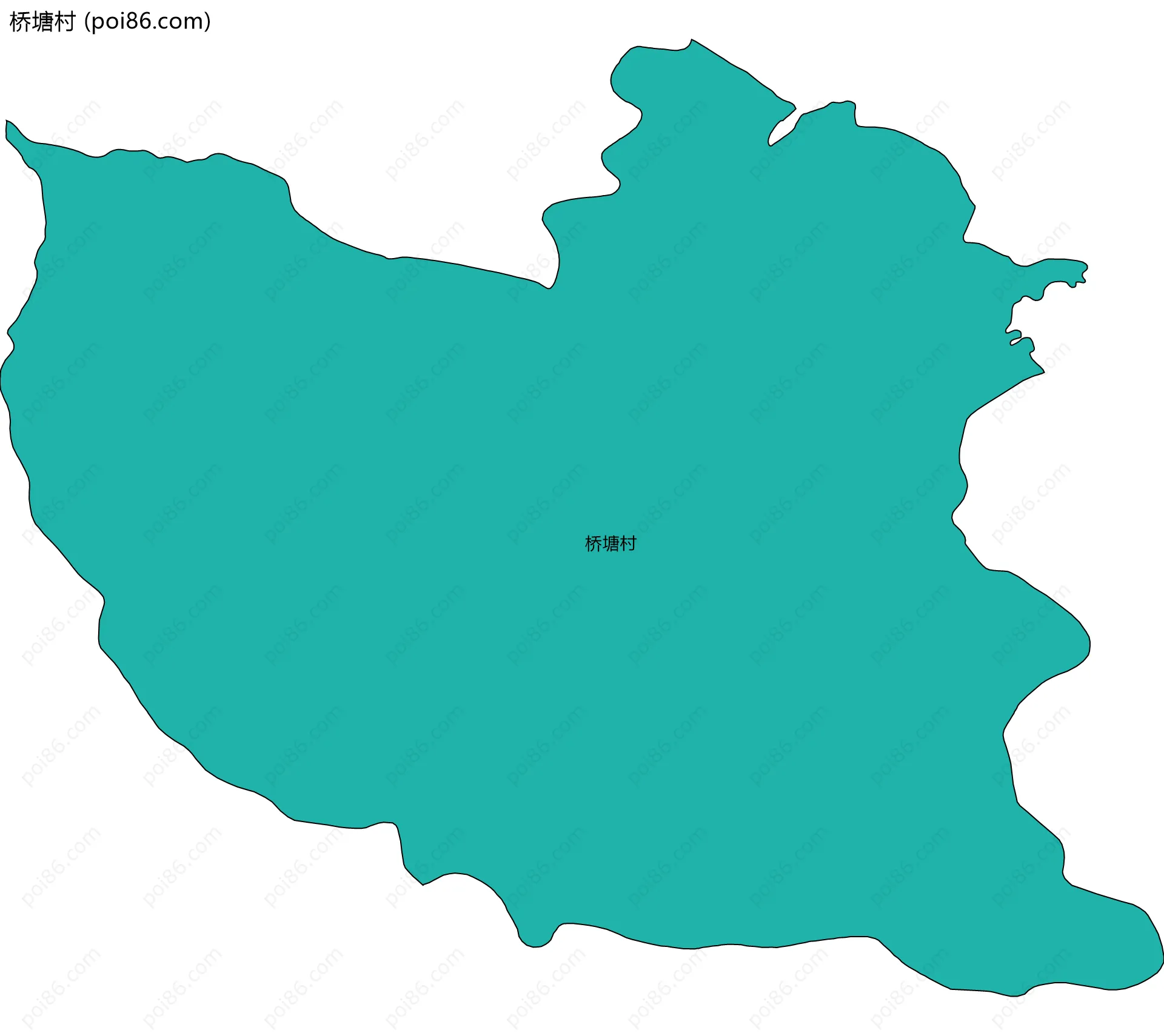 桥塘村边界地图