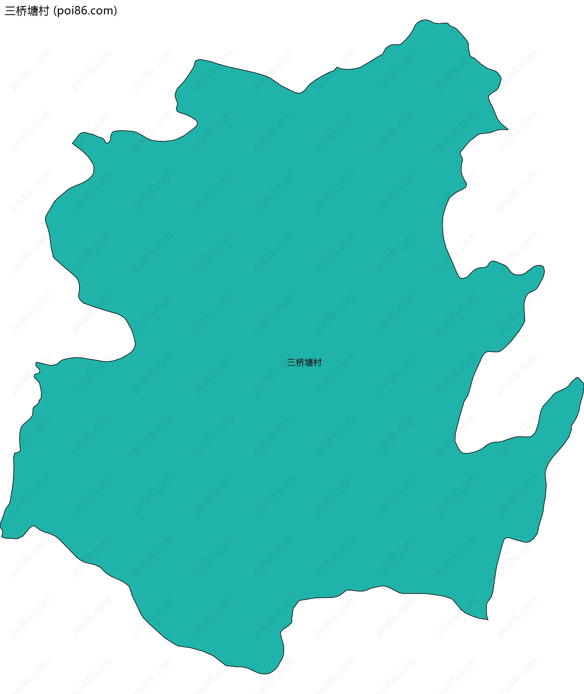三桥塘村边界地图