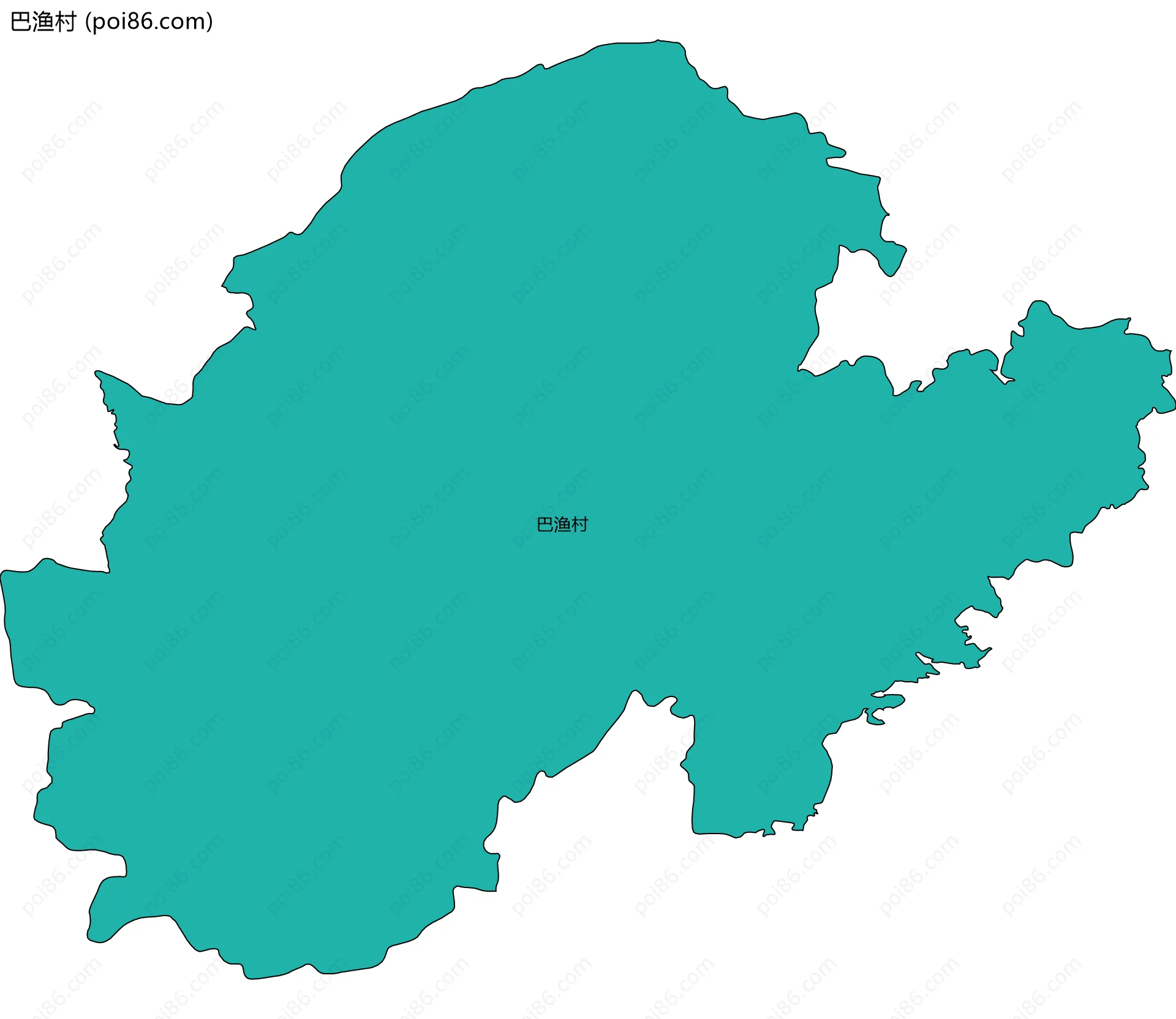 巴渔村边界地图