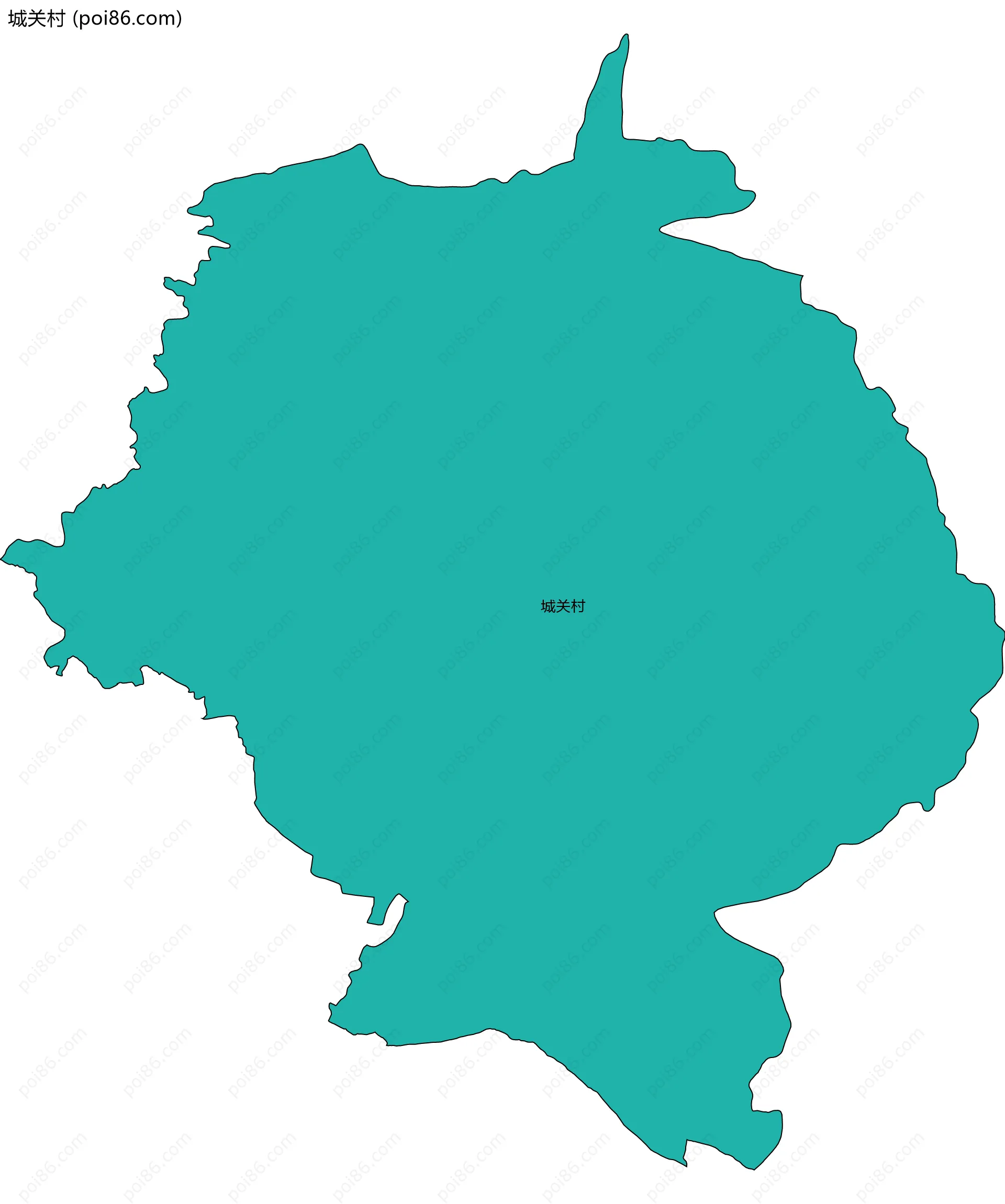 城关村边界地图