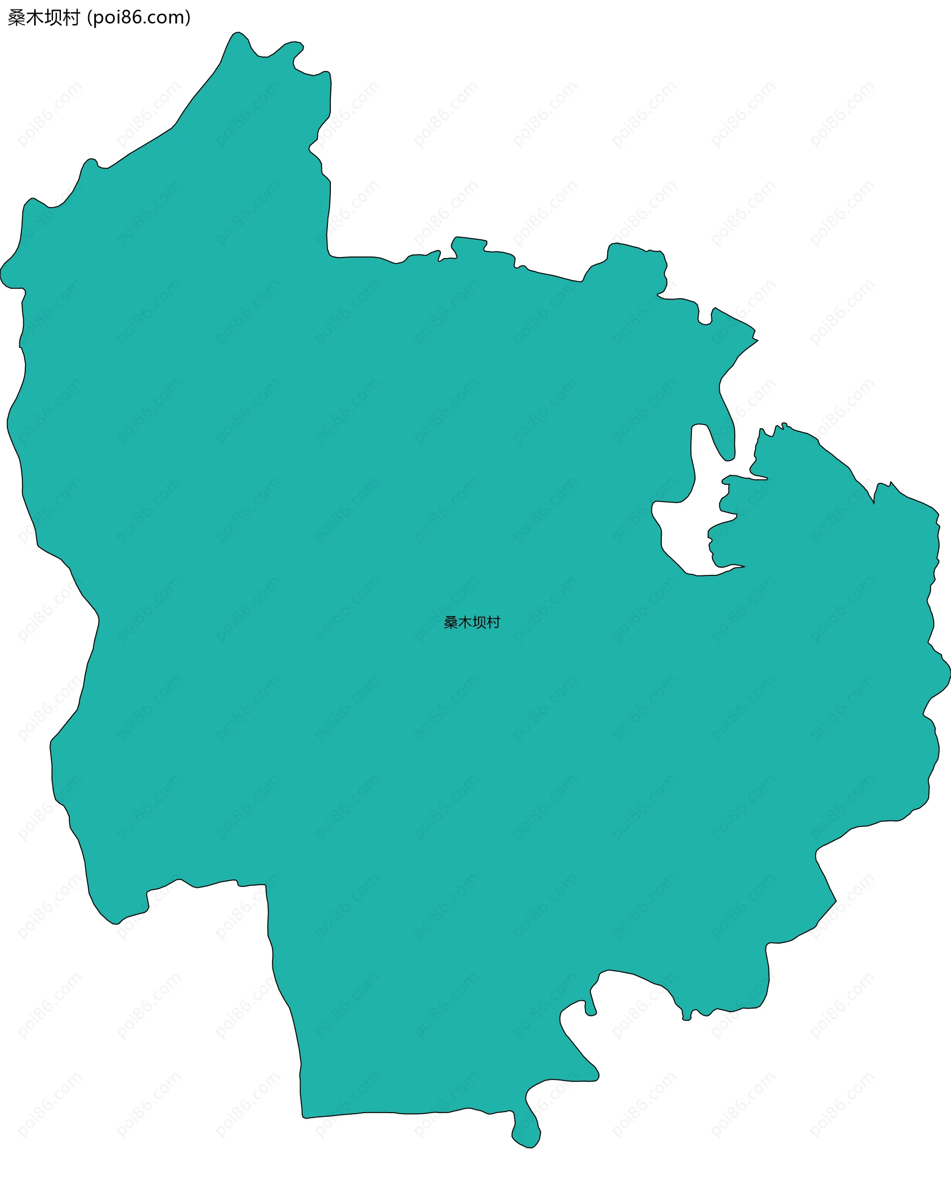 桑木坝村边界地图