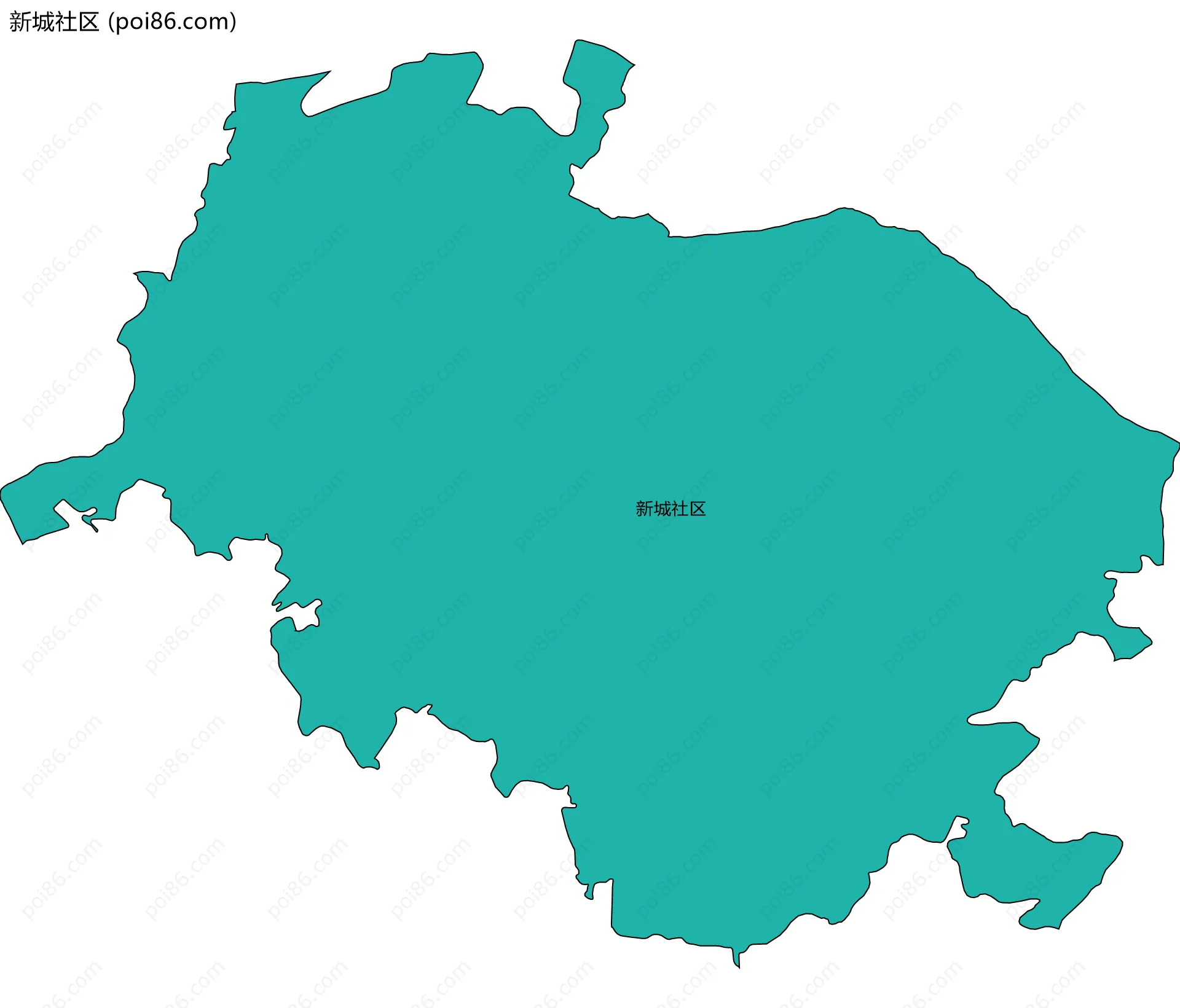 新城社区边界地图