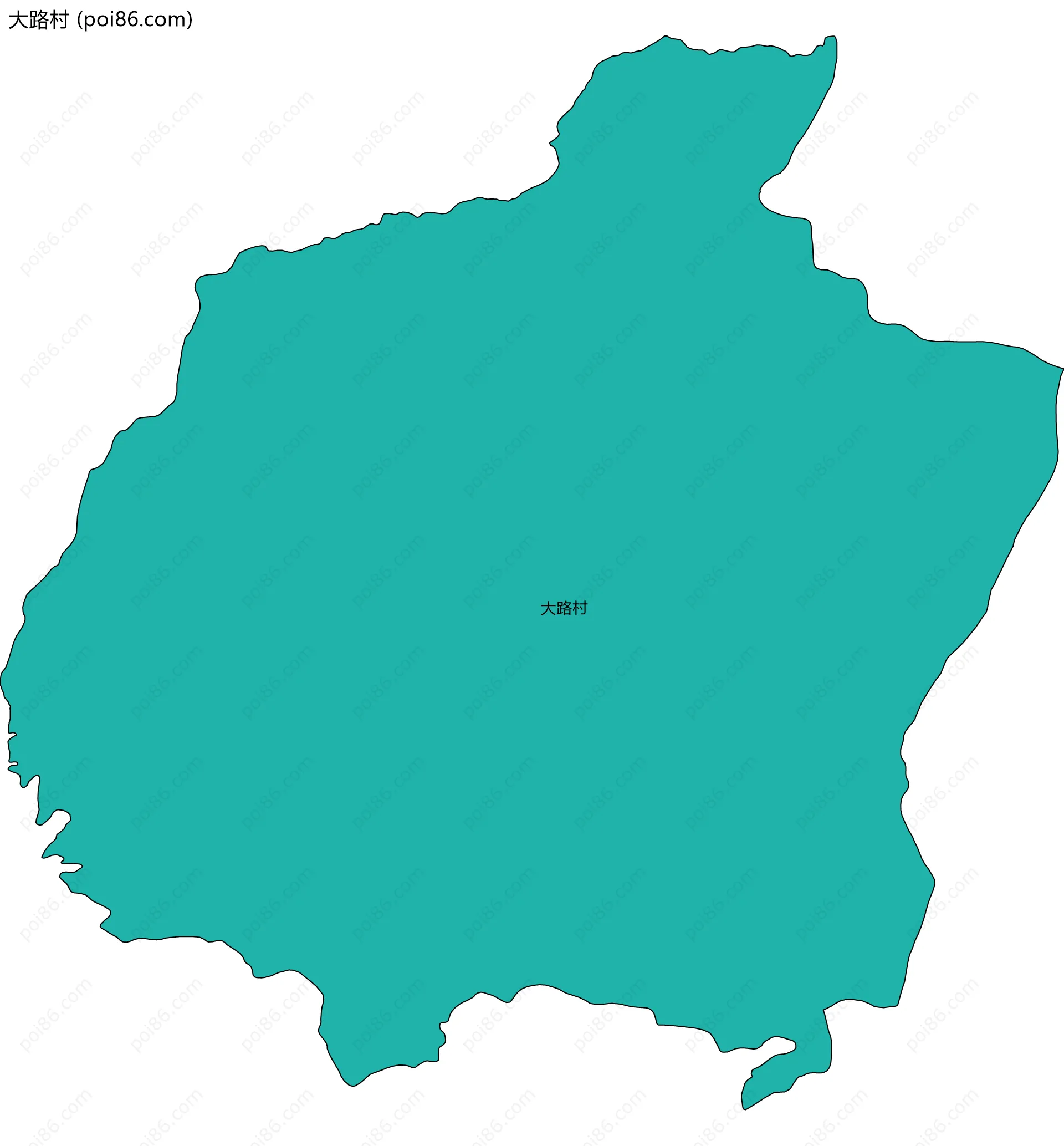 大路村边界地图