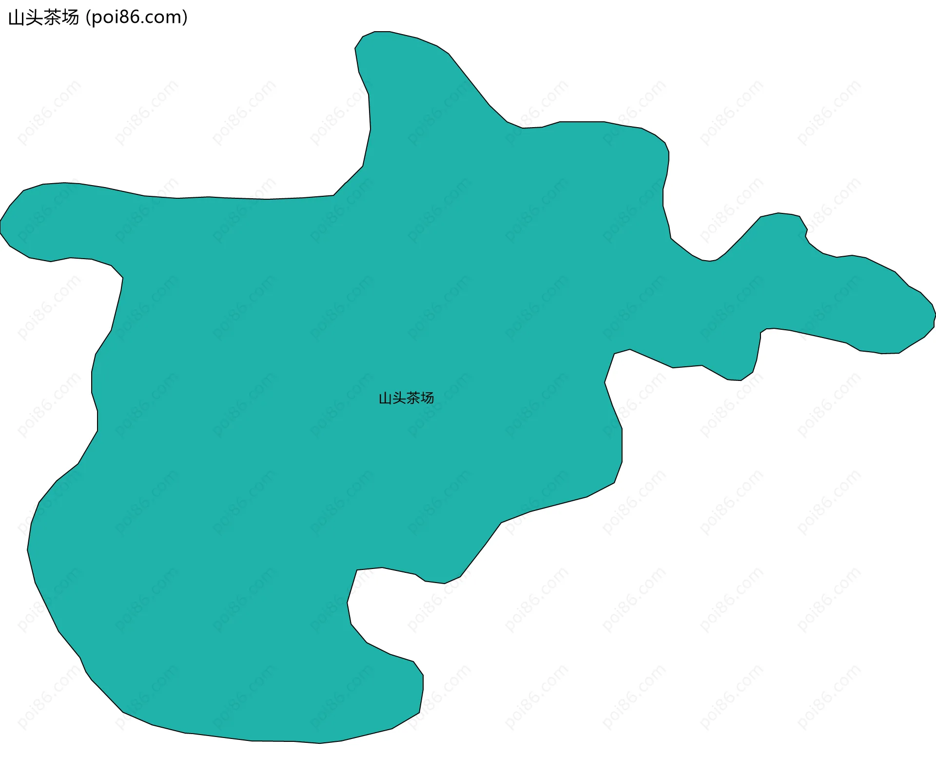 山头茶场边界地图