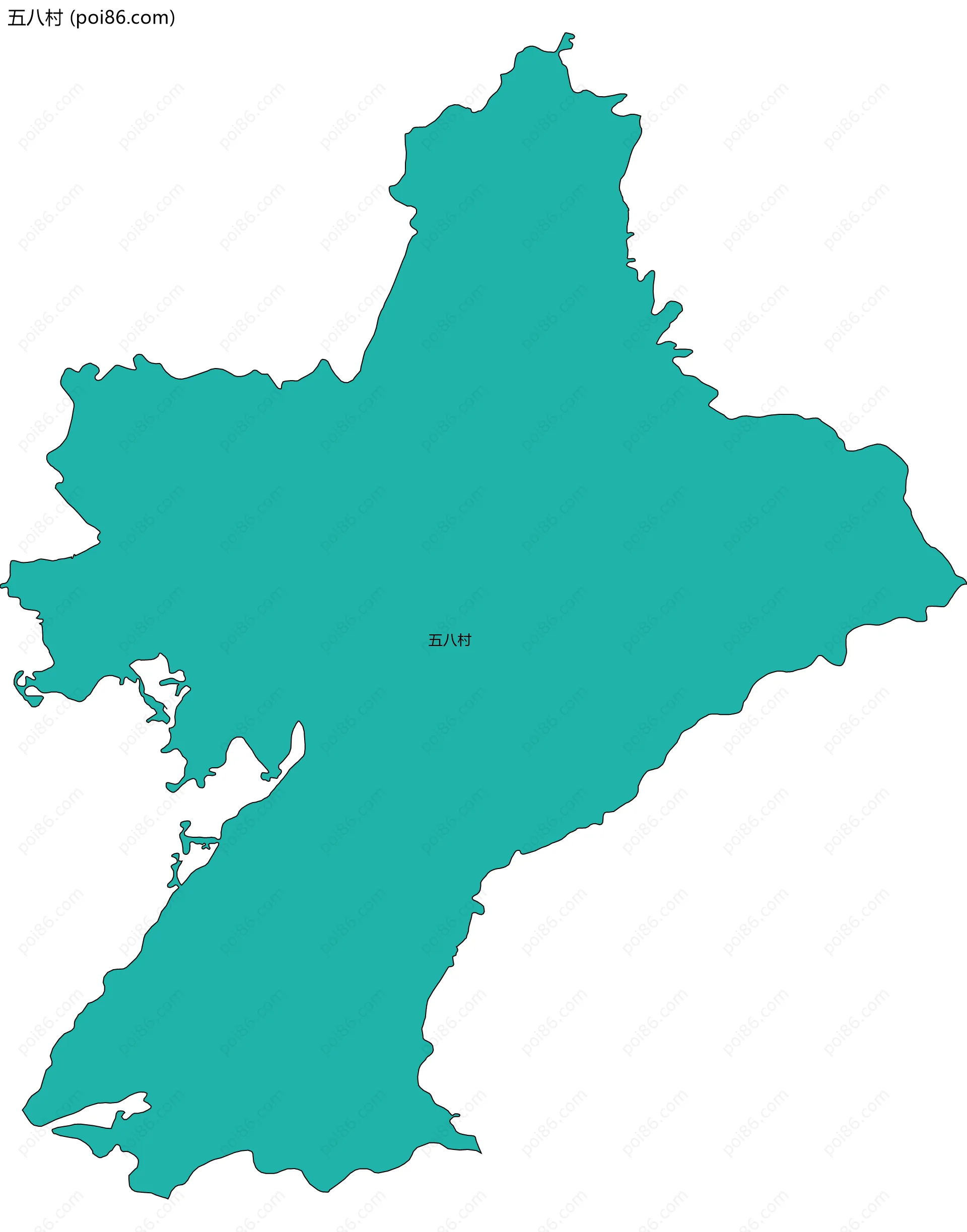 五八村边界地图