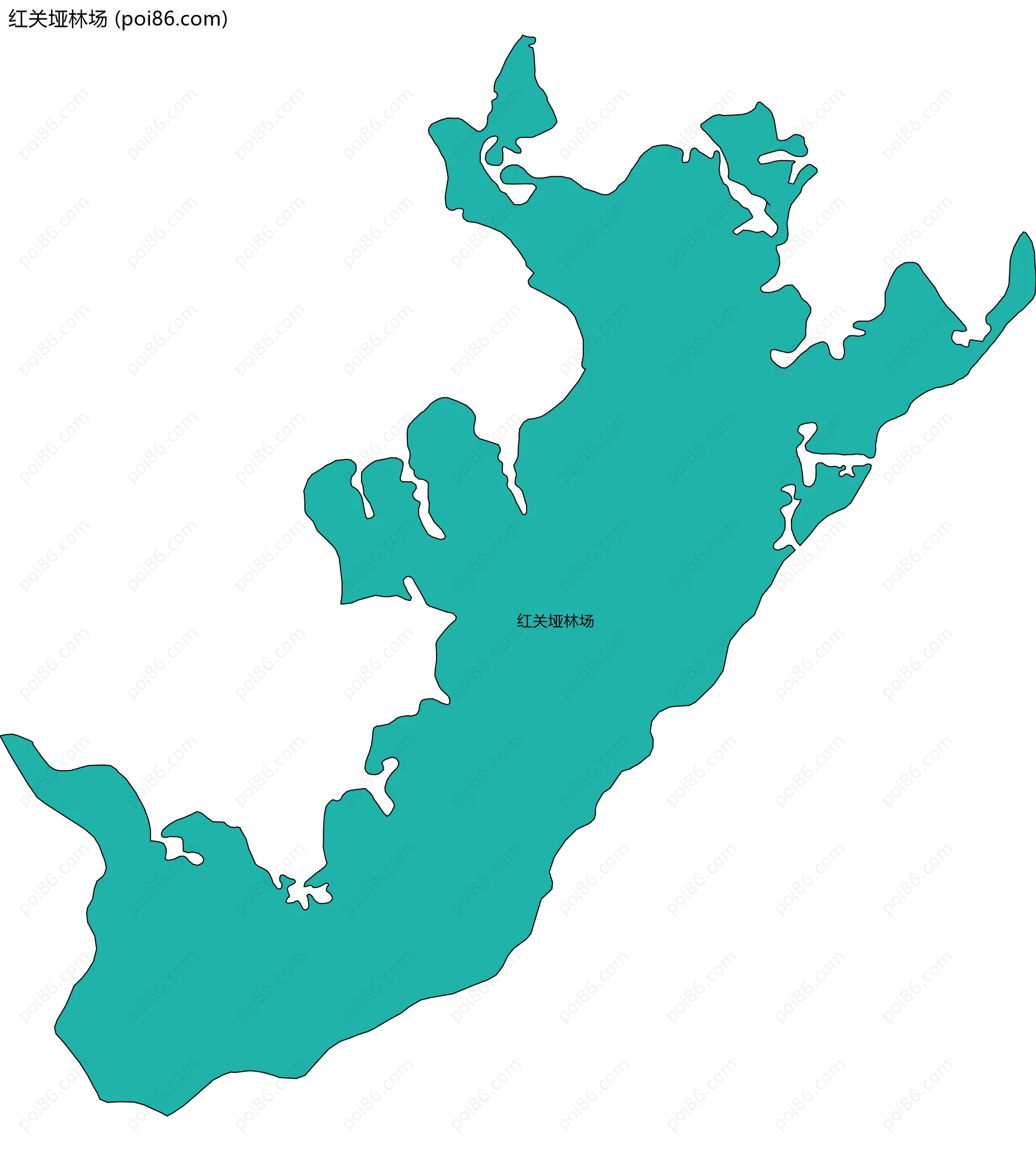 红关垭林场边界地图