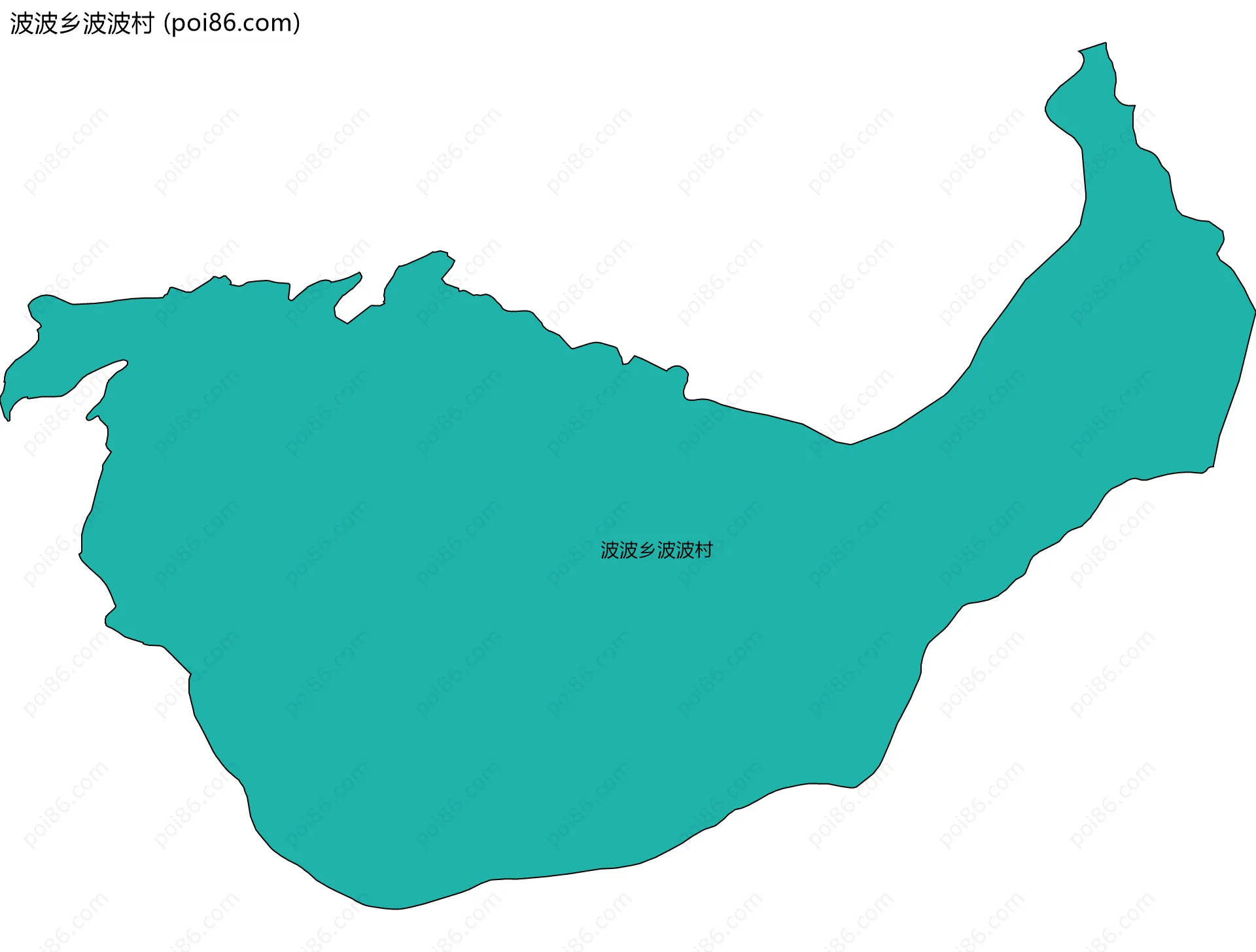 波波乡波波村边界地图