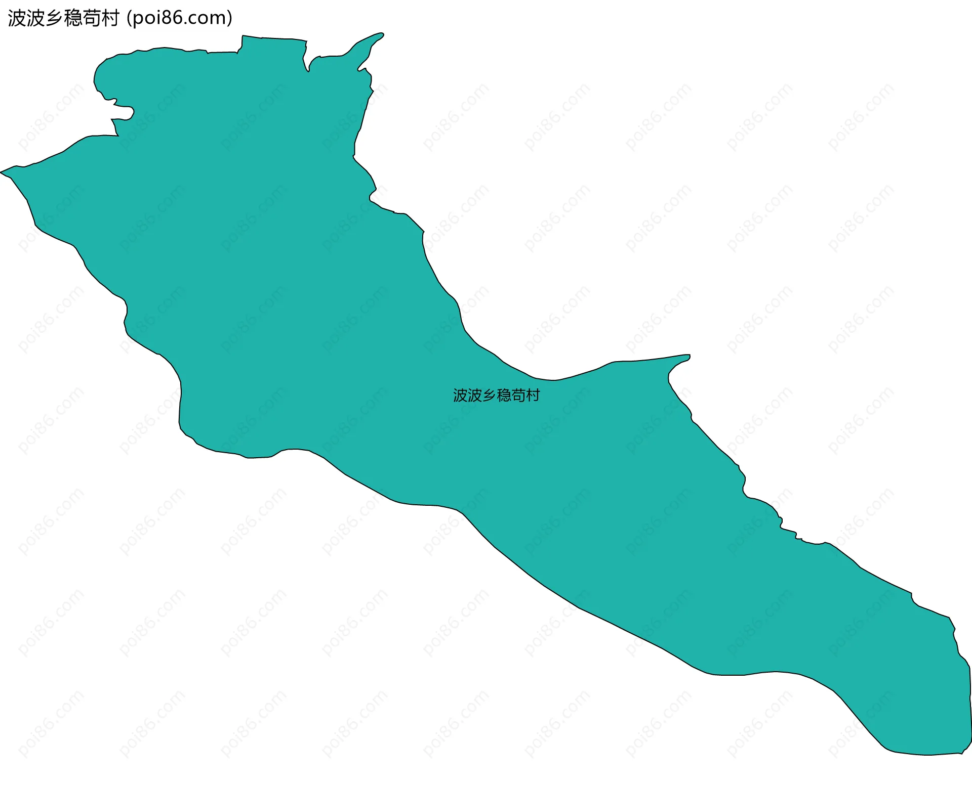 波波乡稳苟村边界地图