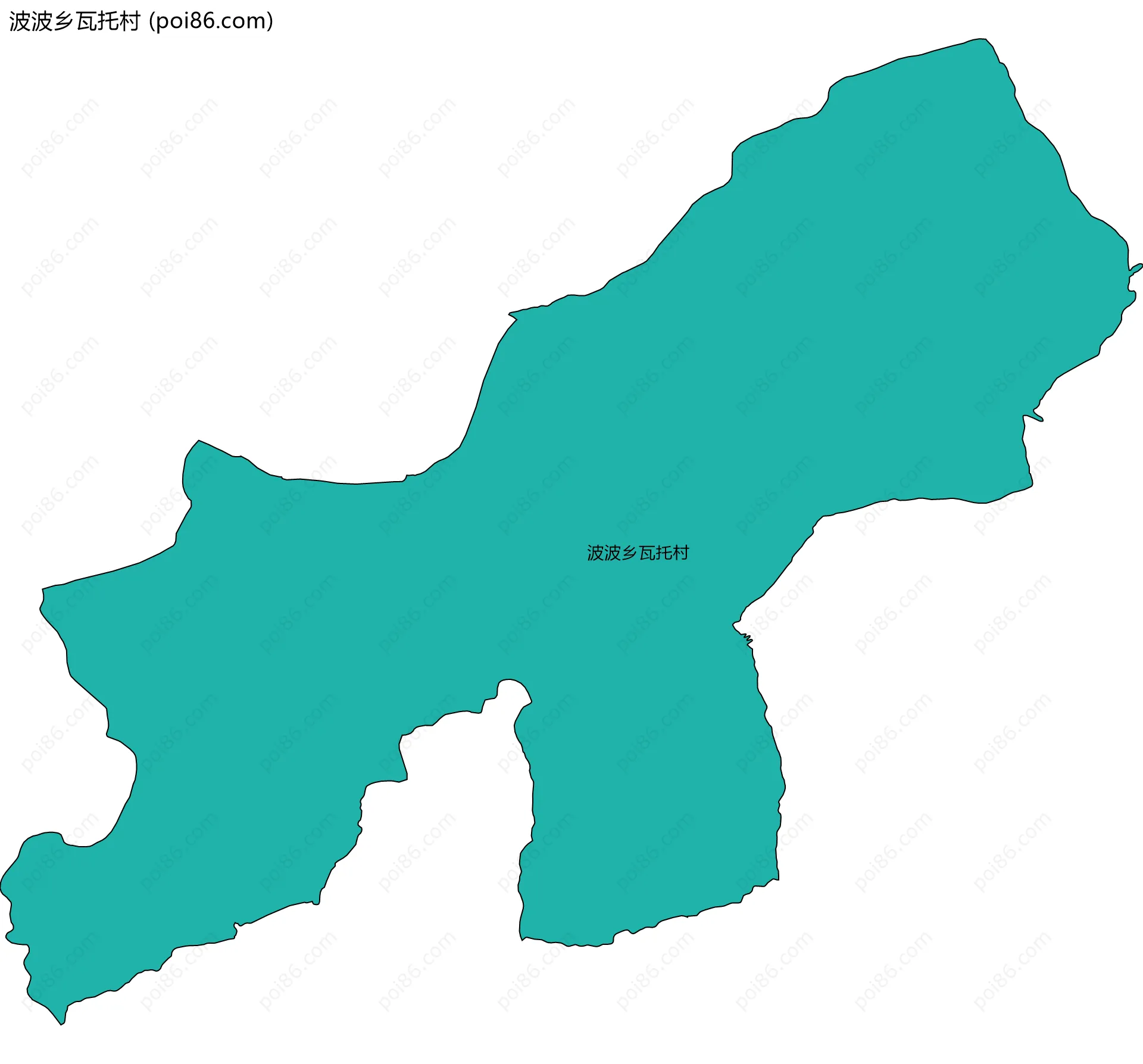 波波乡瓦托村边界地图