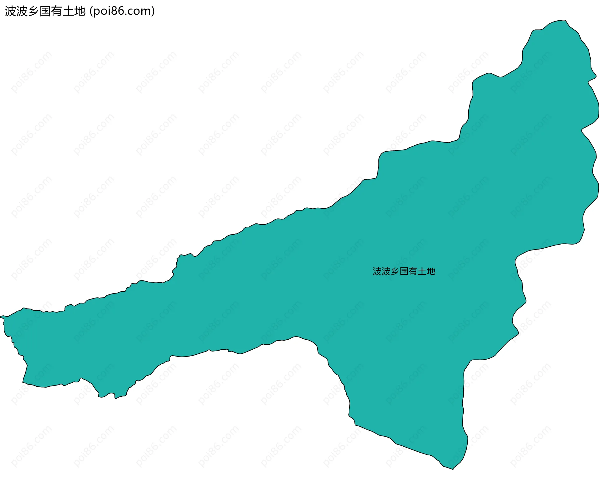 波波乡国有土地边界地图