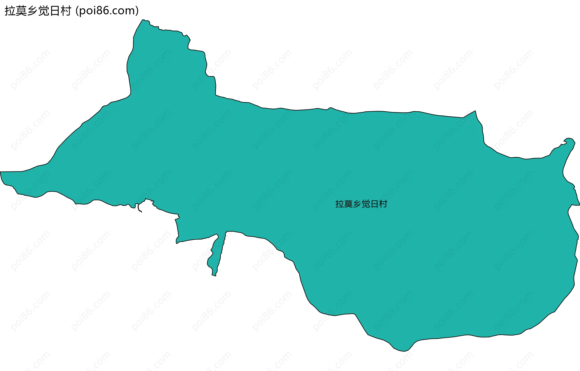 拉莫乡觉日村边界地图