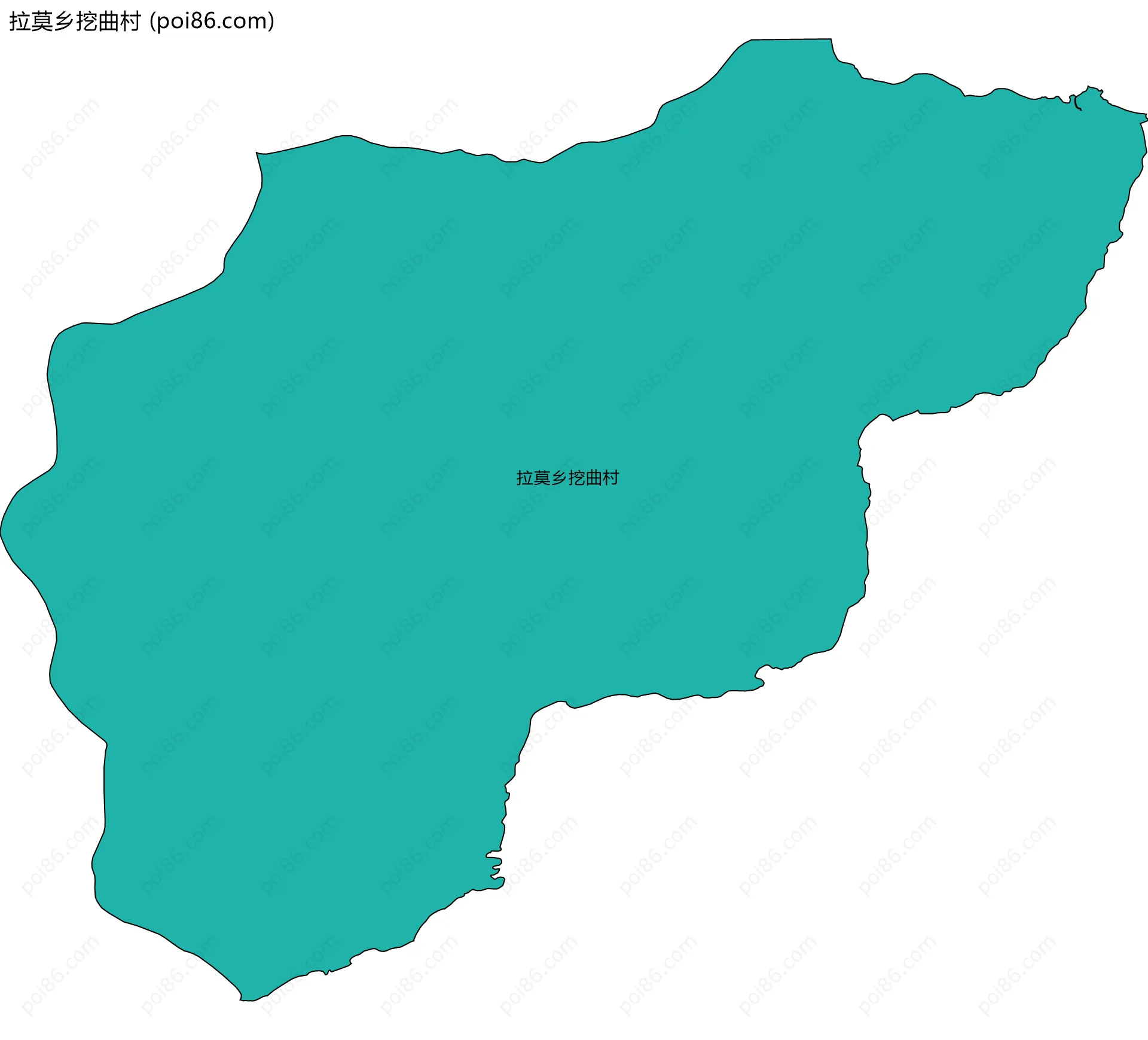 拉莫乡挖曲村边界地图
