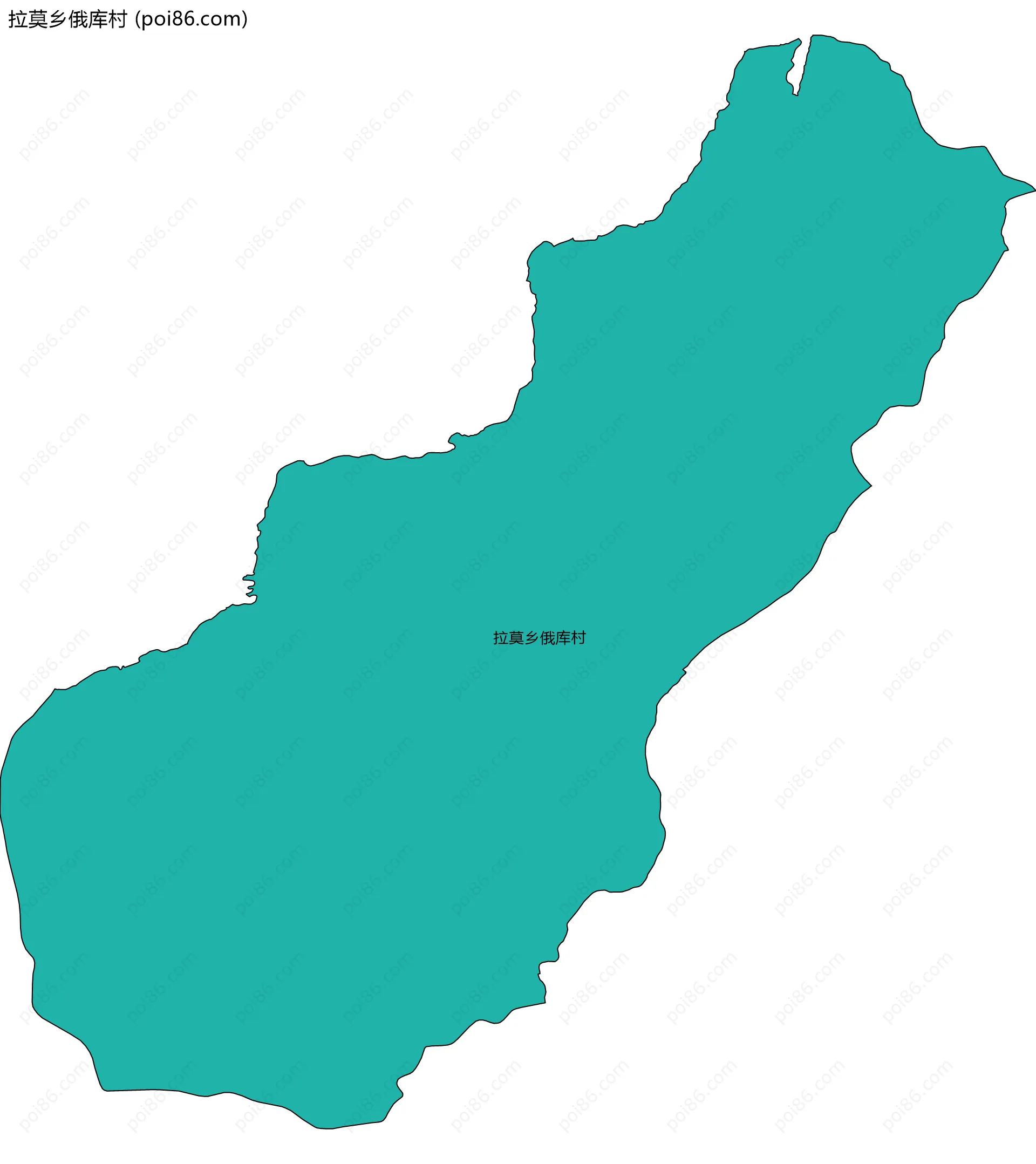 拉莫乡俄库村边界地图