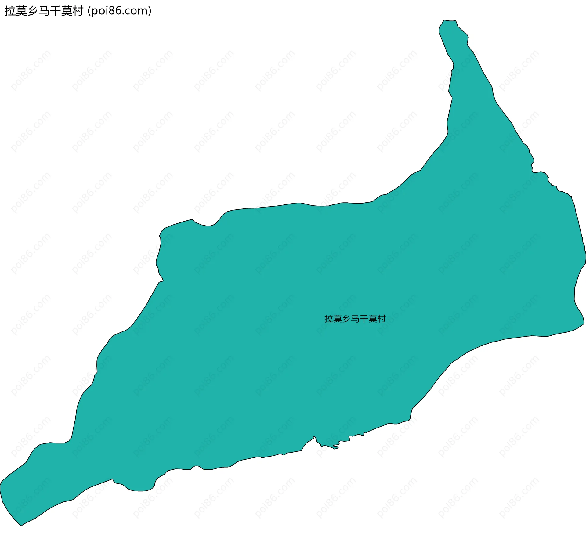 拉莫乡马千莫村边界地图