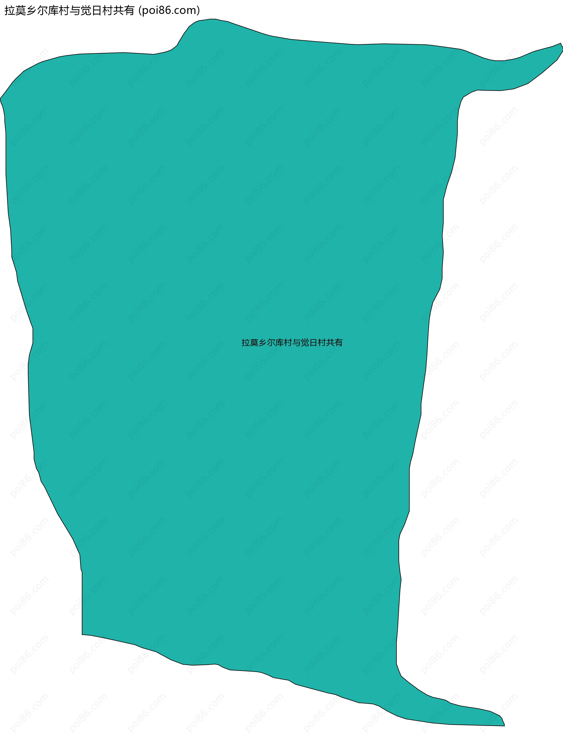 拉莫乡尔库村与觉日村共有边界地图