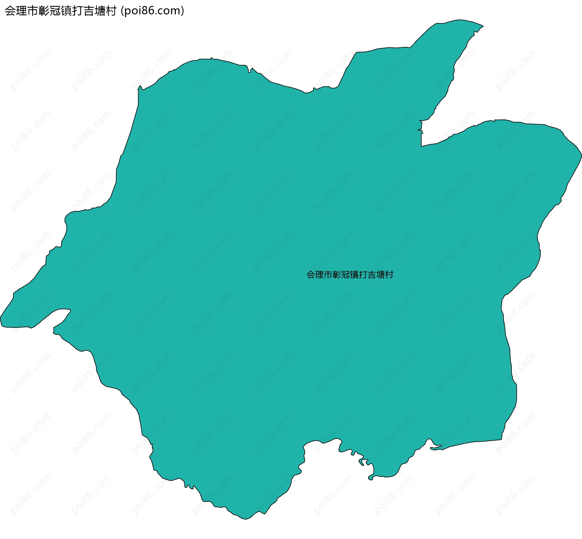 会理市彰冠镇打吉塘村边界地图