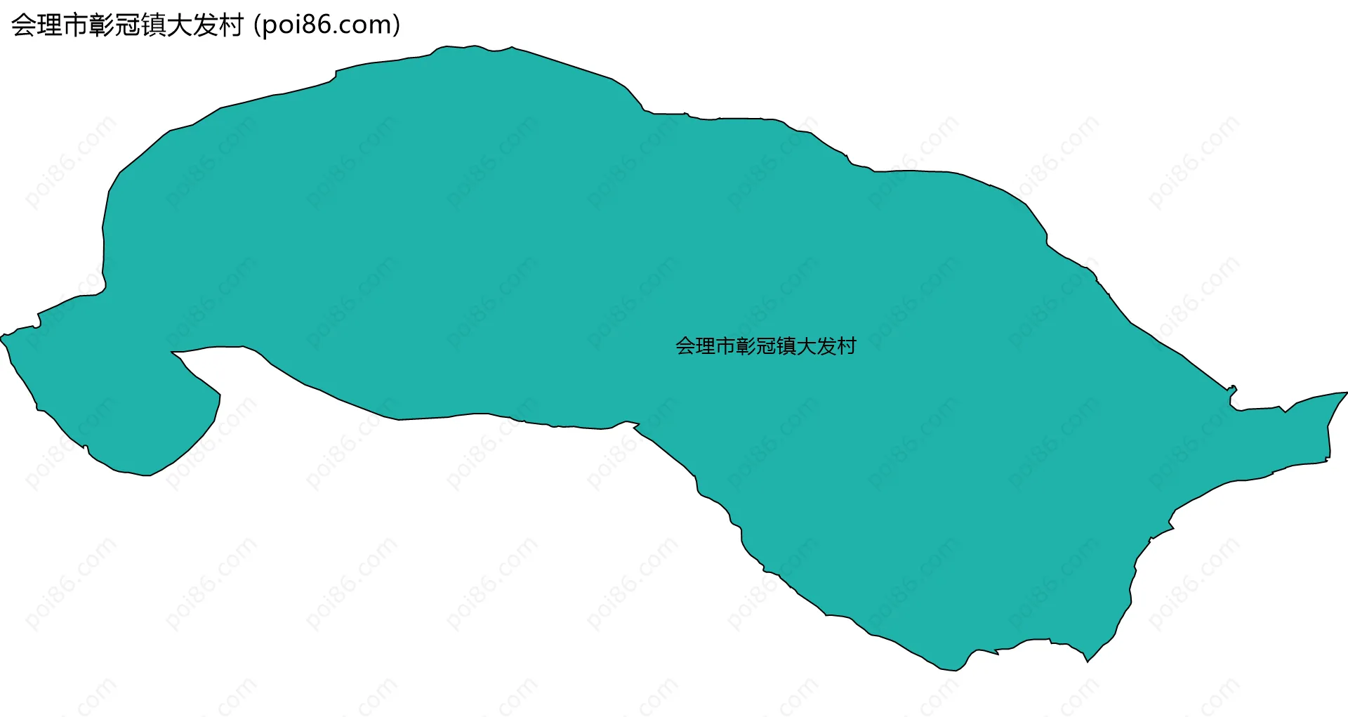 会理市彰冠镇大发村边界地图