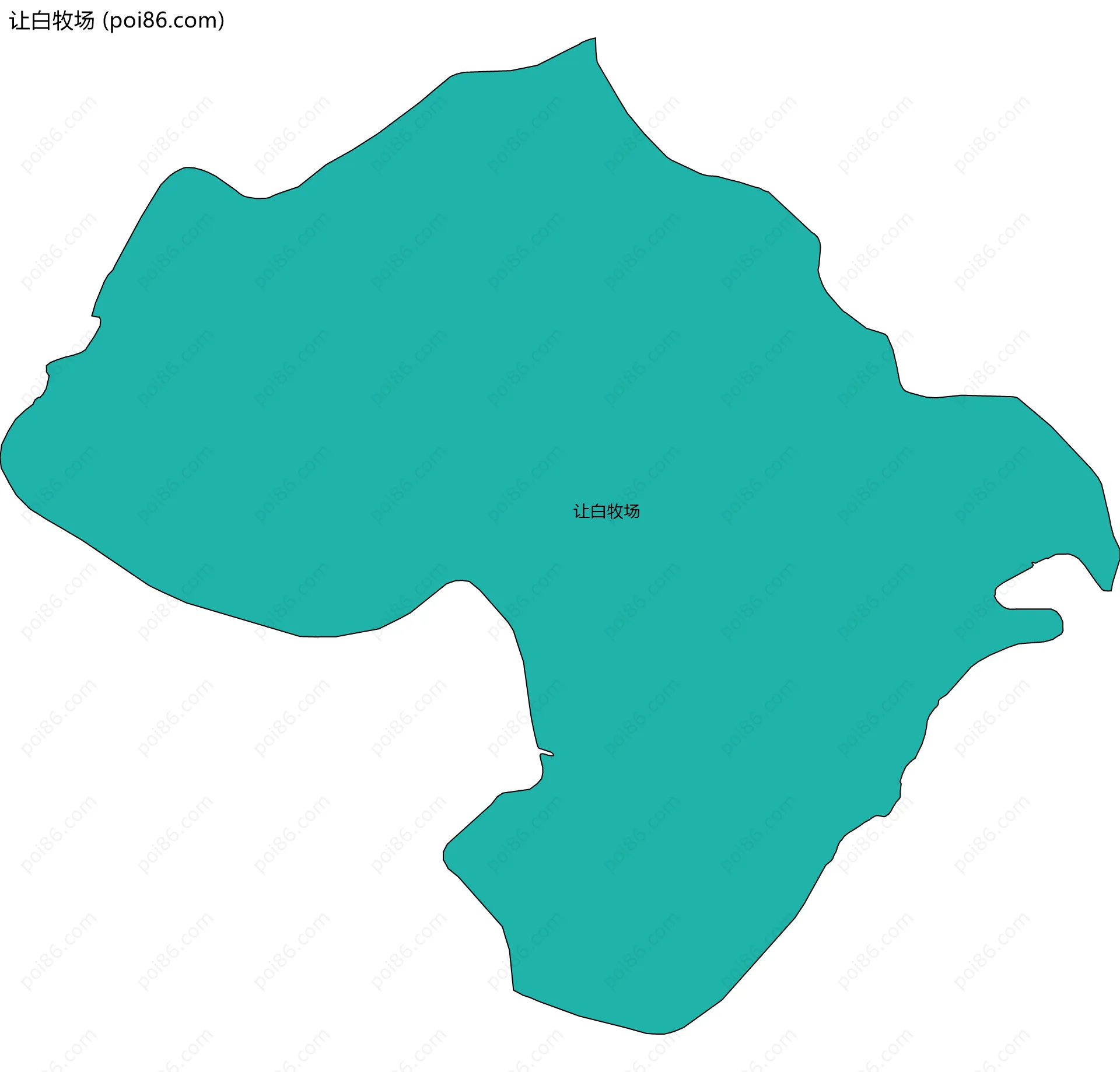 让白牧场边界地图