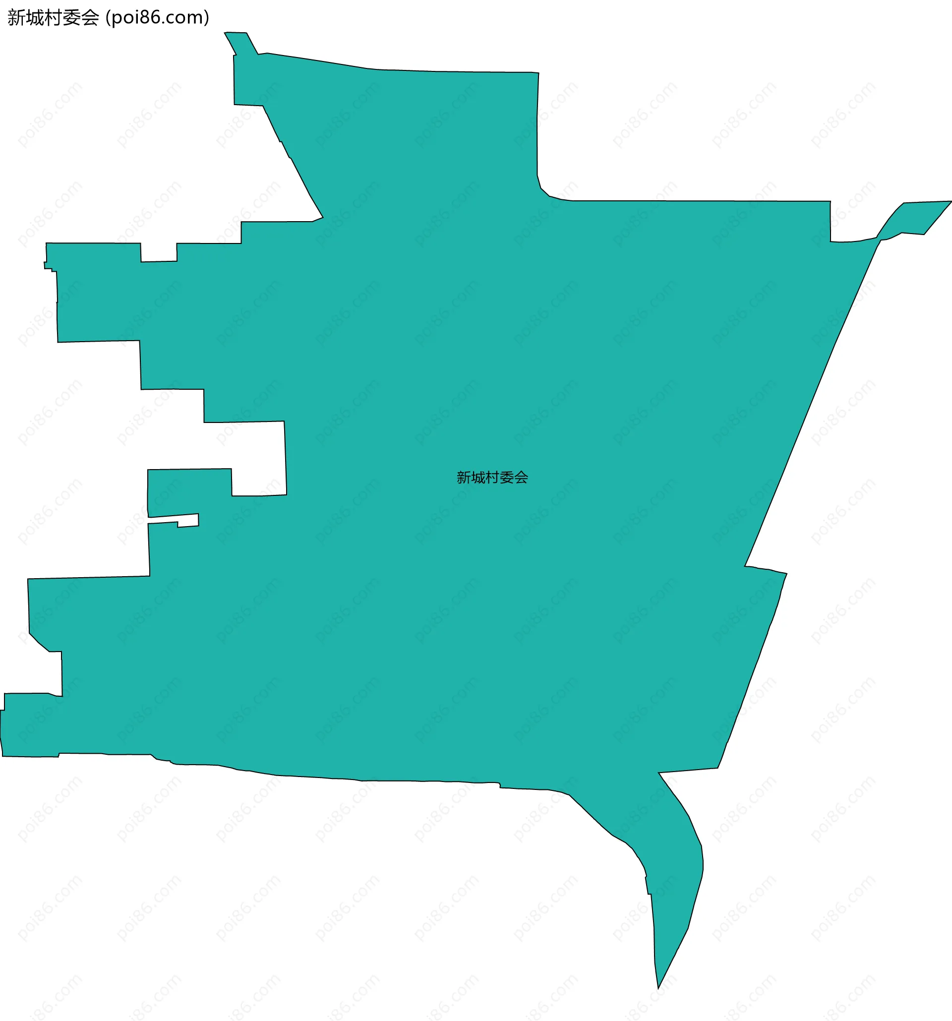 新城村委会边界地图