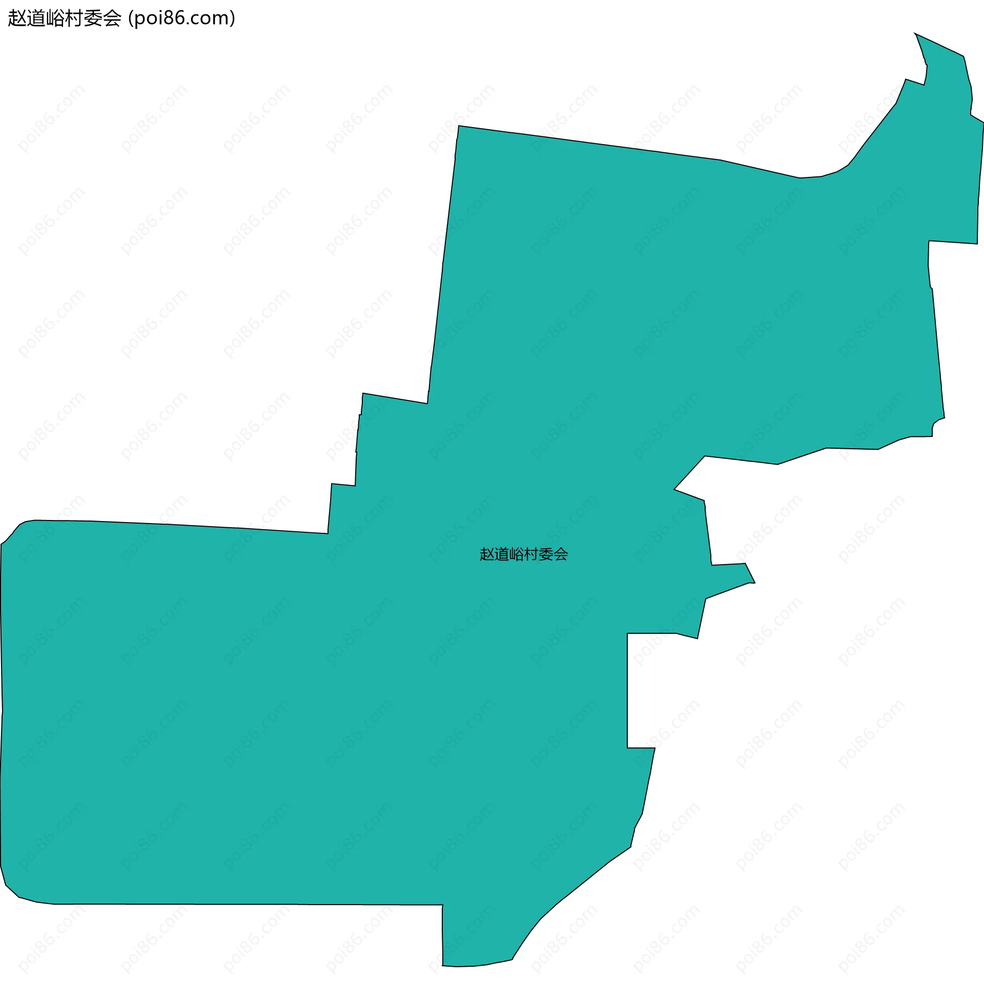 赵道峪村委会边界地图