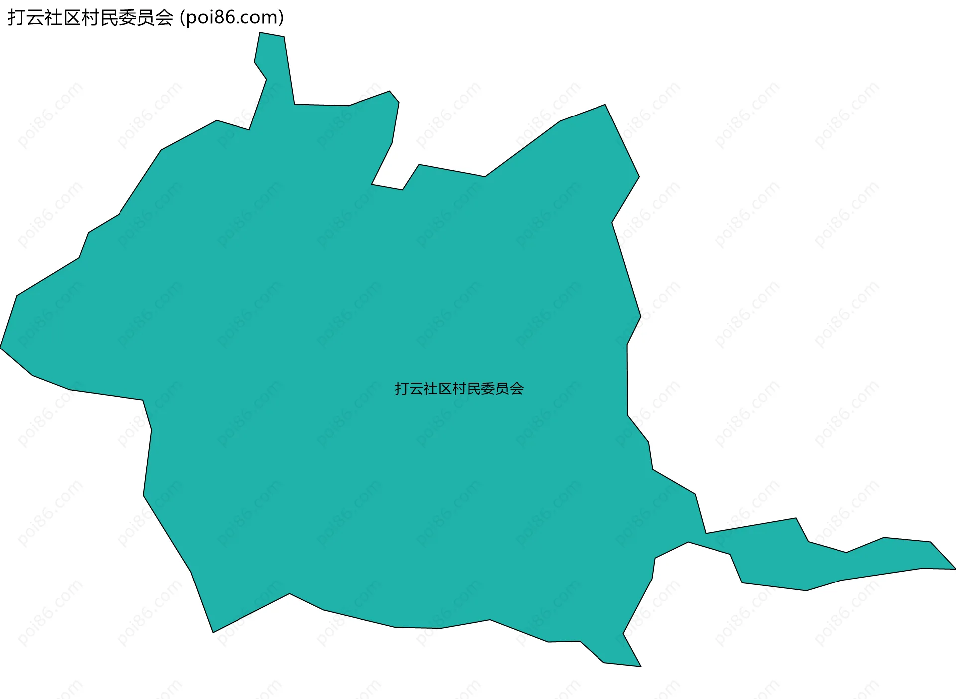 打云社区村民委员会边界地图