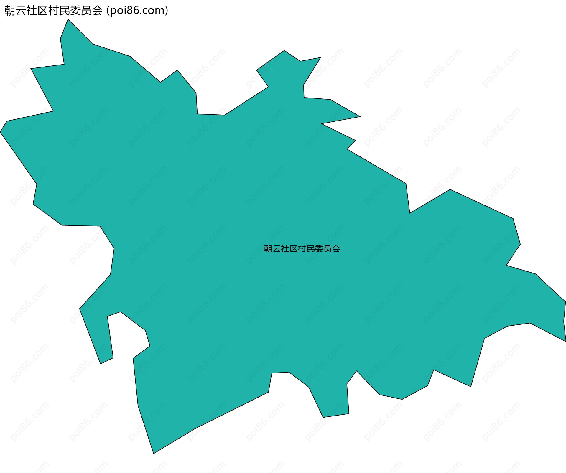 朝云社区村民委员会边界地图