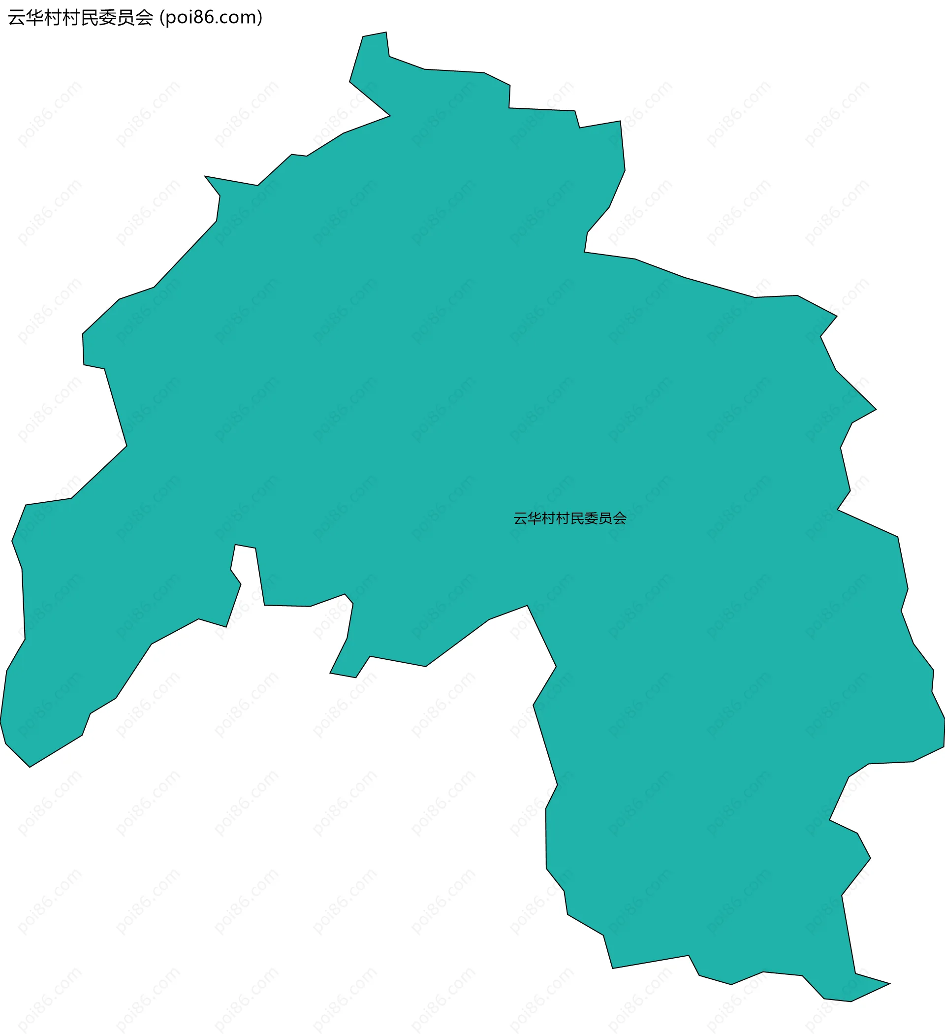 云华村村民委员会边界地图