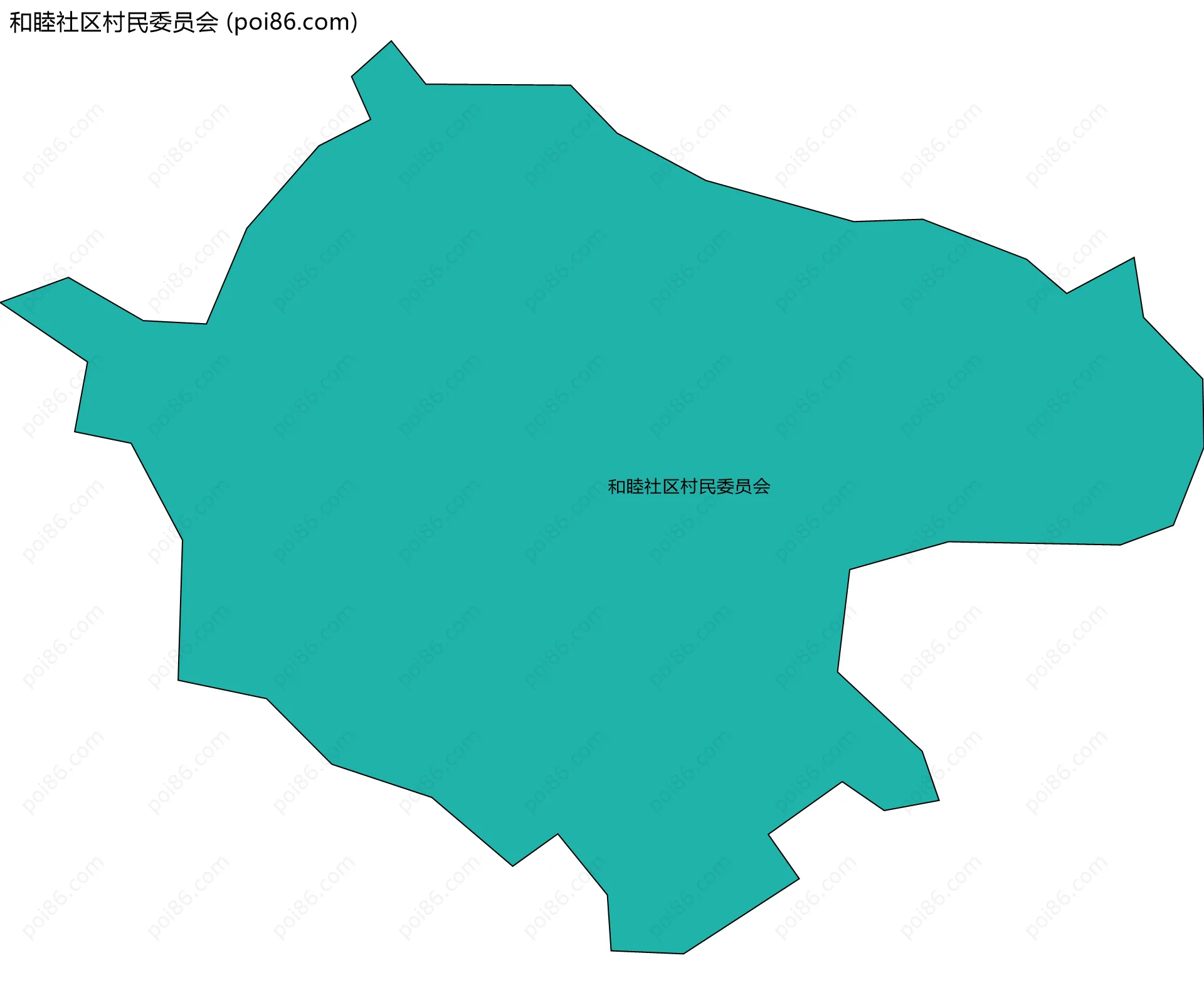 和睦社区村民委员会边界地图