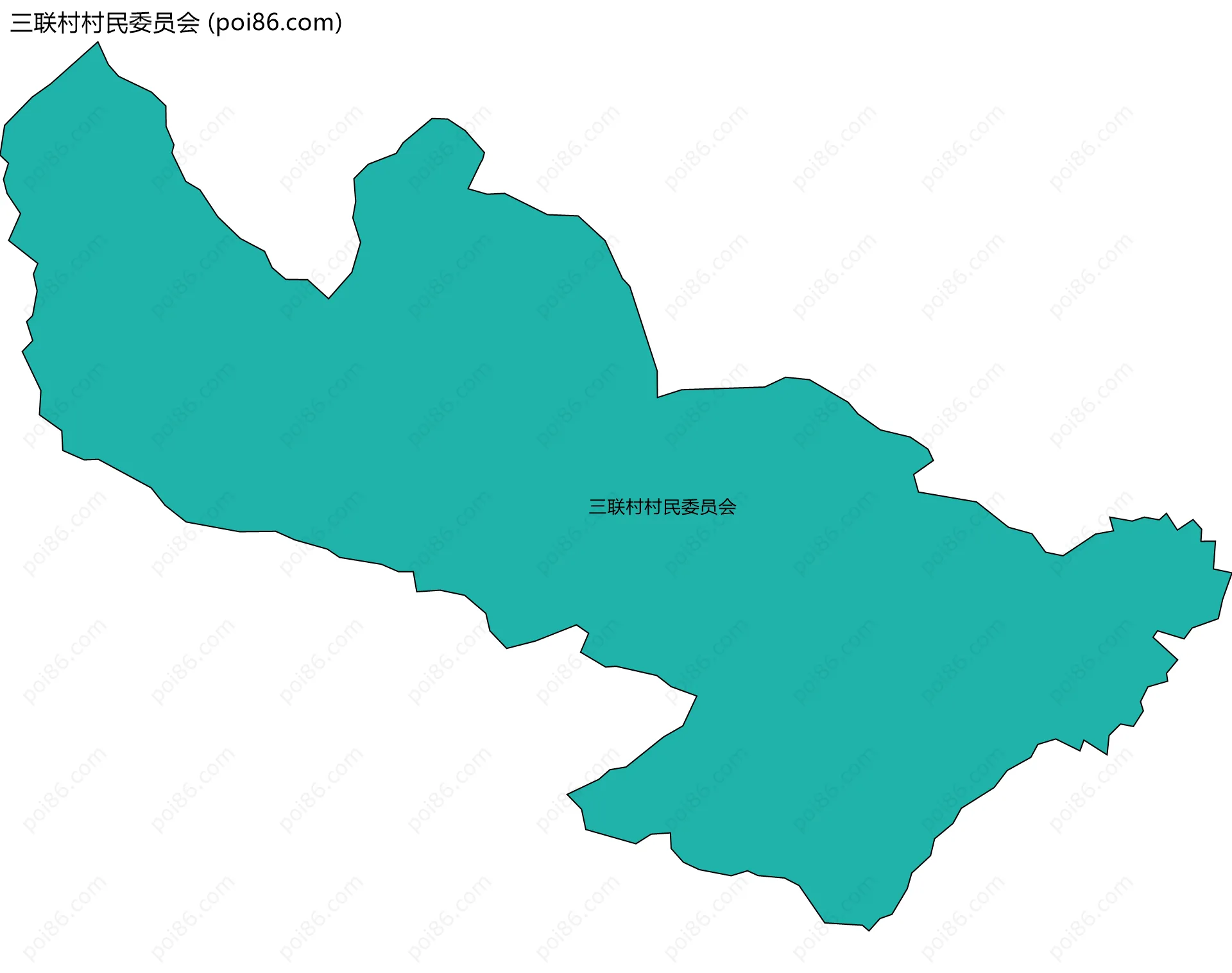 三联村村民委员会边界地图
