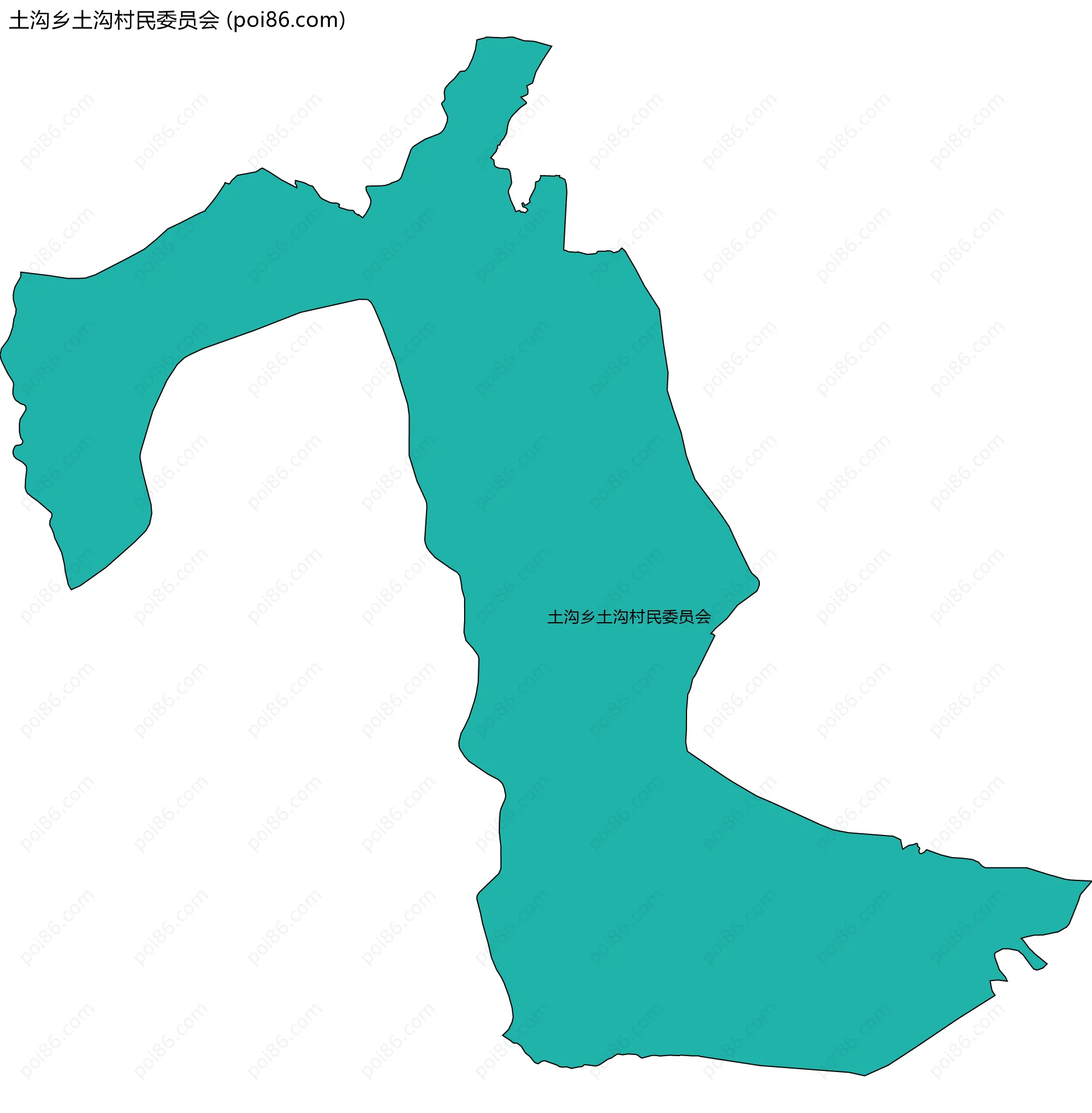 土沟乡土沟村民委员会边界地图