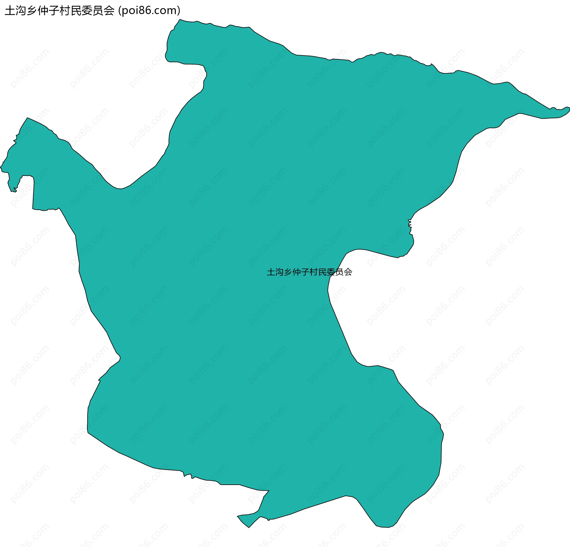 土沟乡仲子村民委员会边界地图