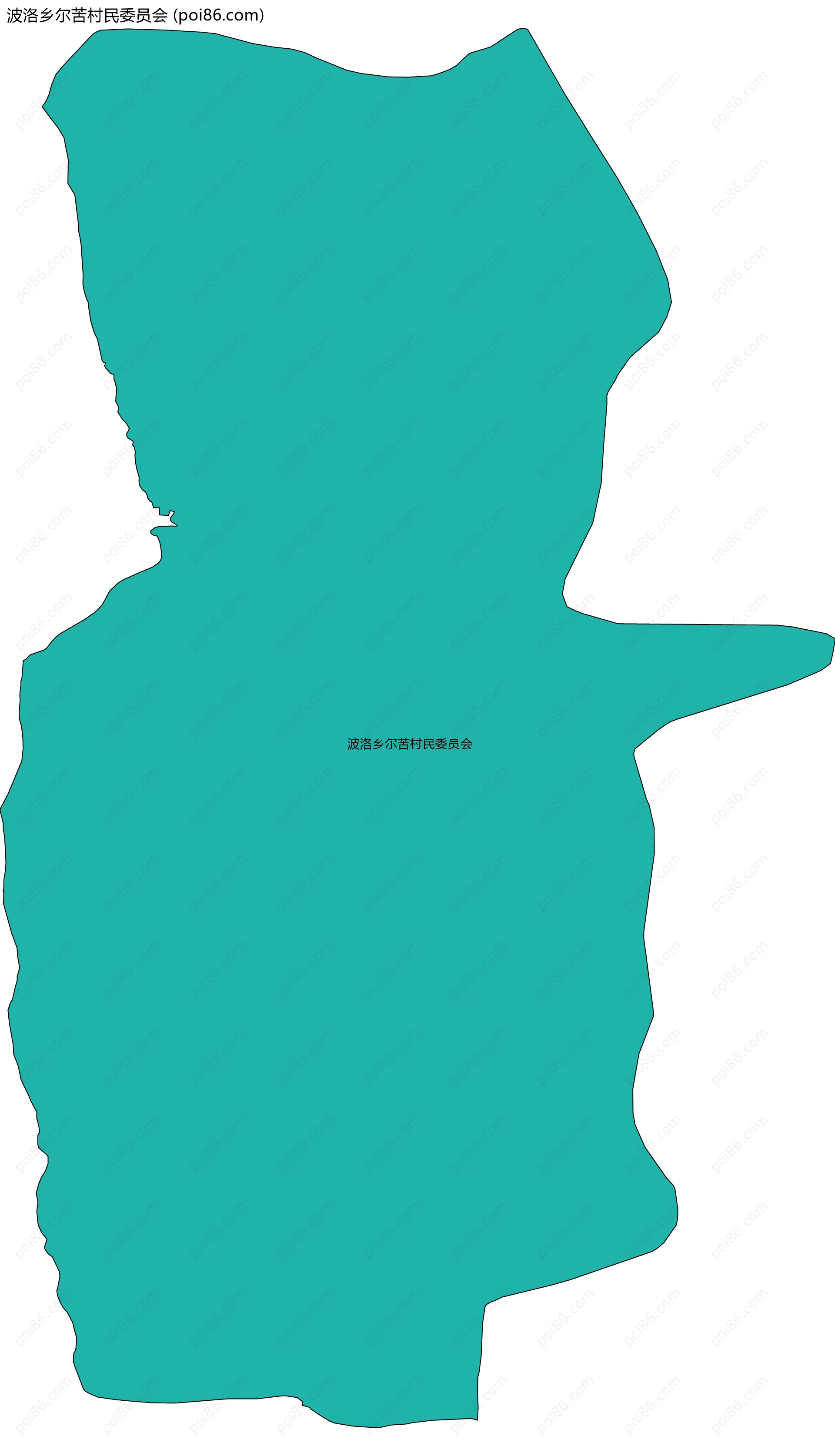 波洛乡尔苦村民委员会边界地图