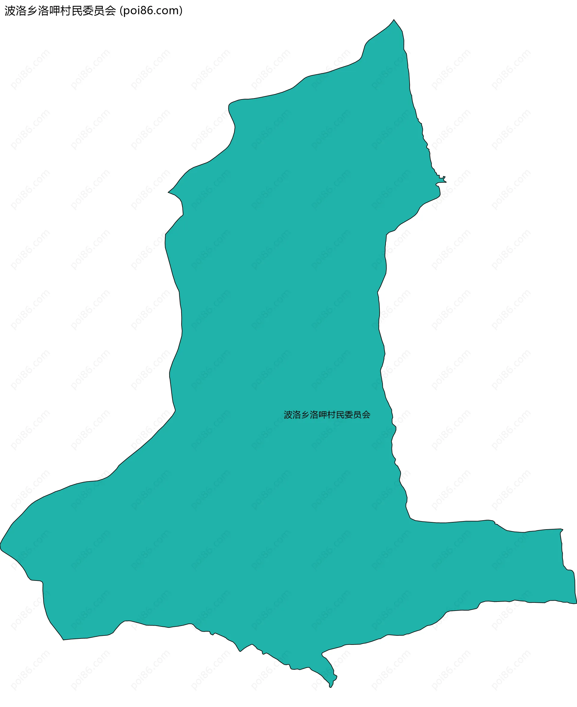 波洛乡洛呷村民委员会边界地图