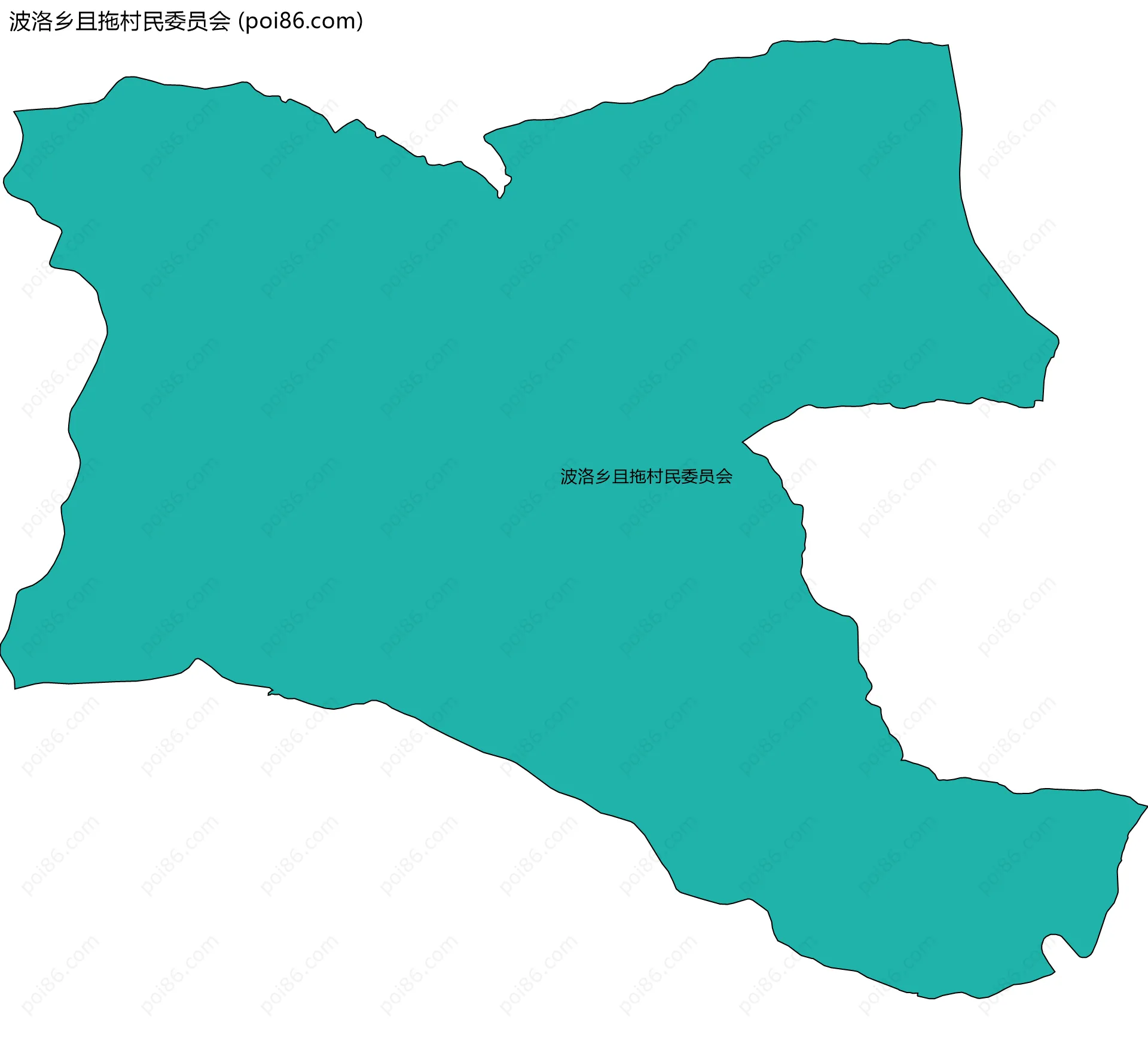 波洛乡且拖村民委员会边界地图