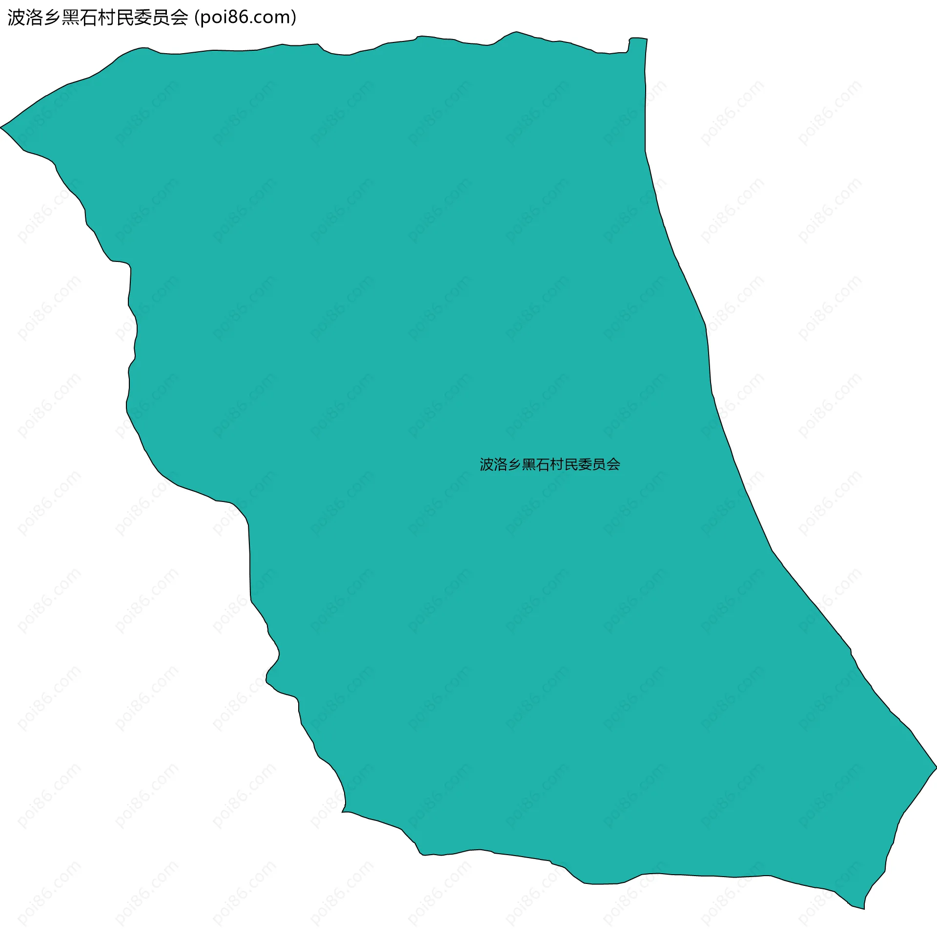 波洛乡黑石村民委员会边界地图