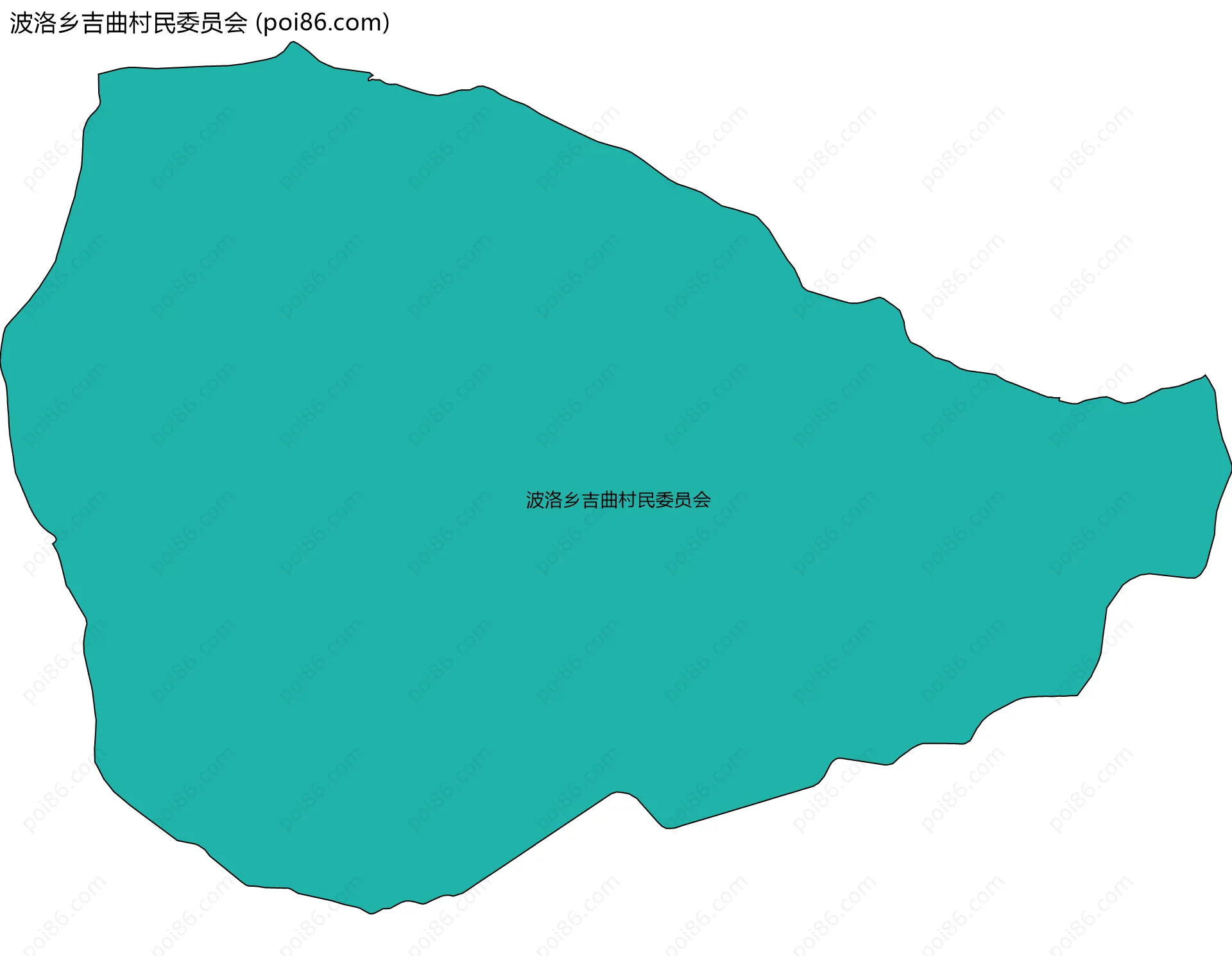 波洛乡吉曲村民委员会边界地图