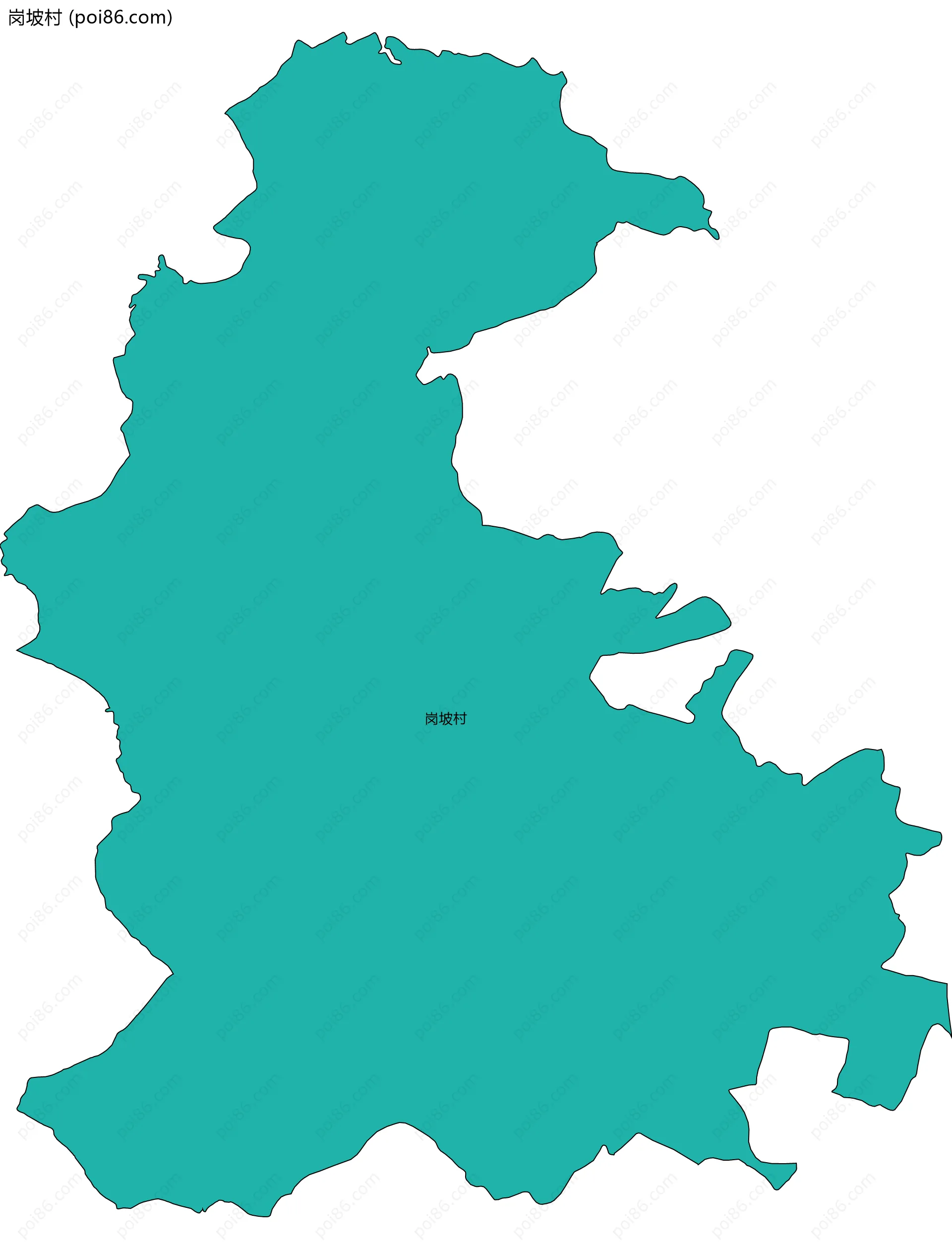 岗坡村边界地图