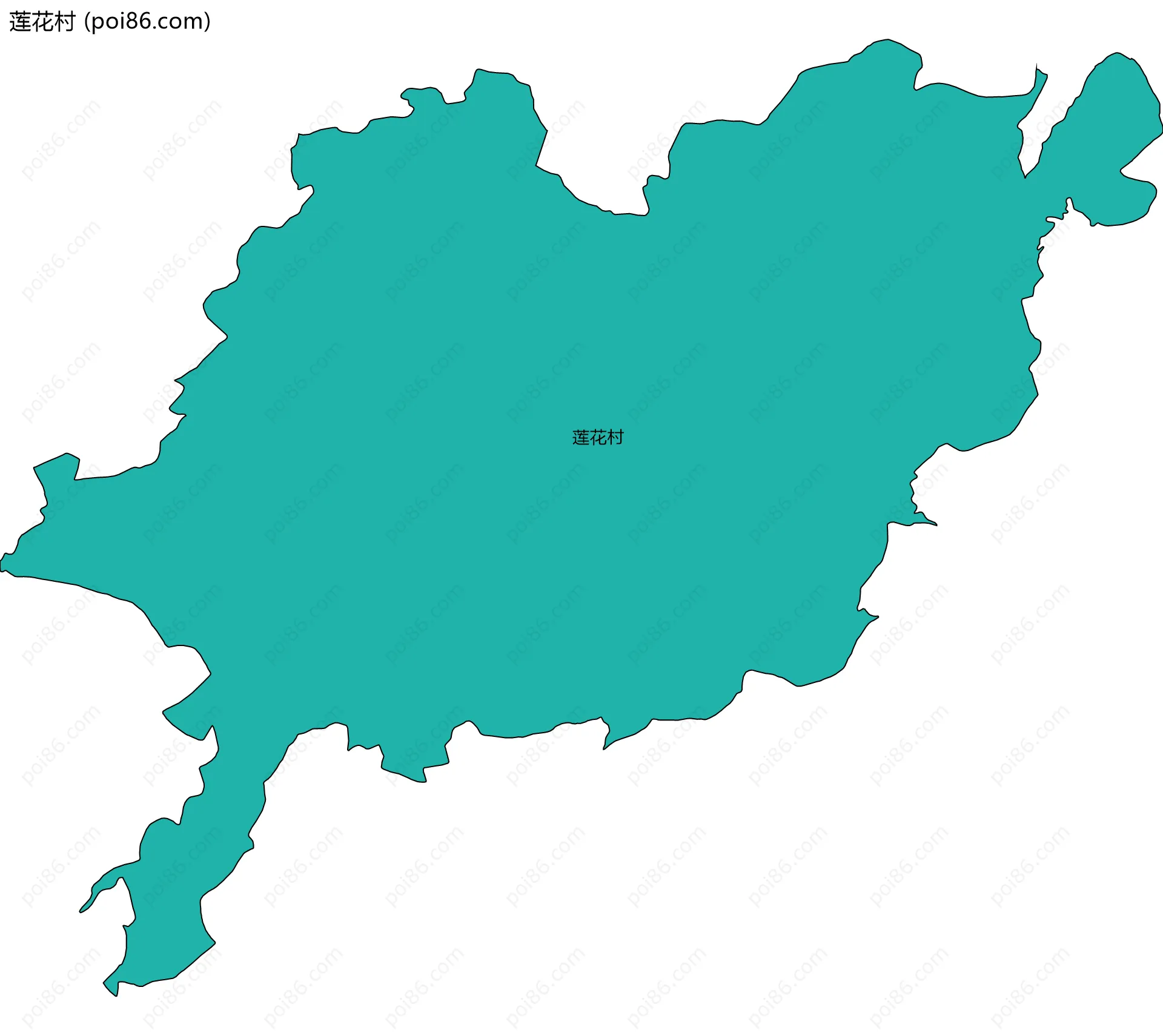 莲花村边界地图