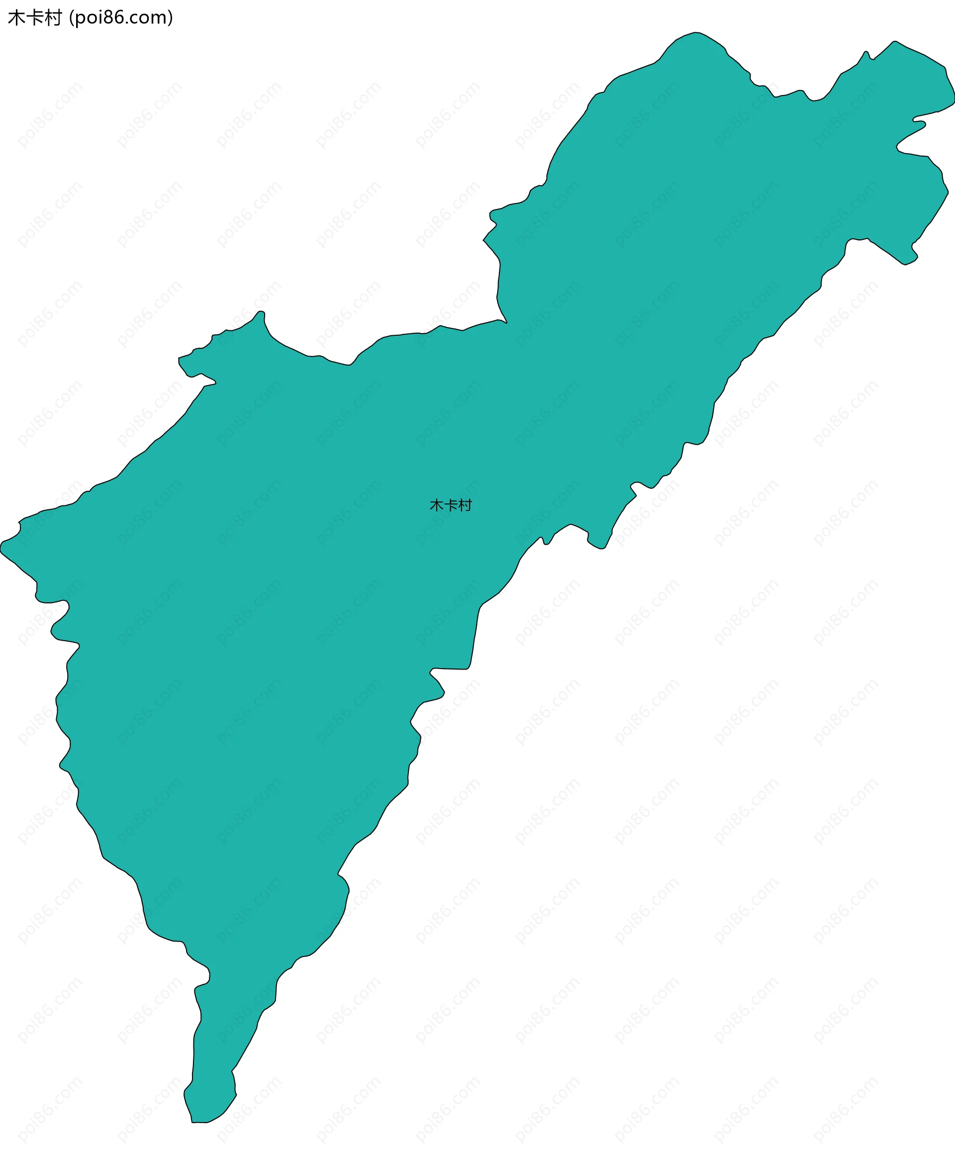 木卡村边界地图