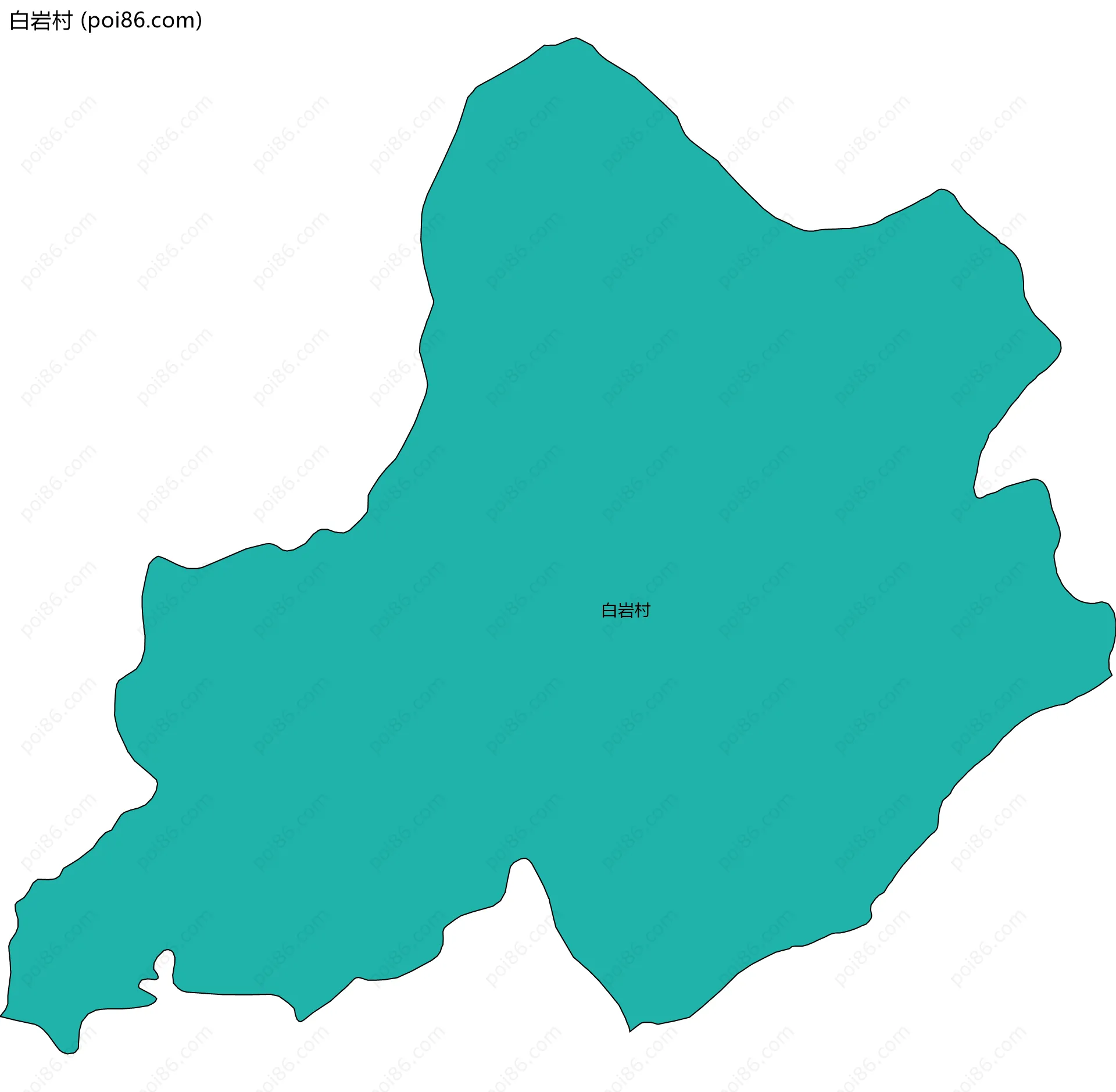 白岩村边界地图