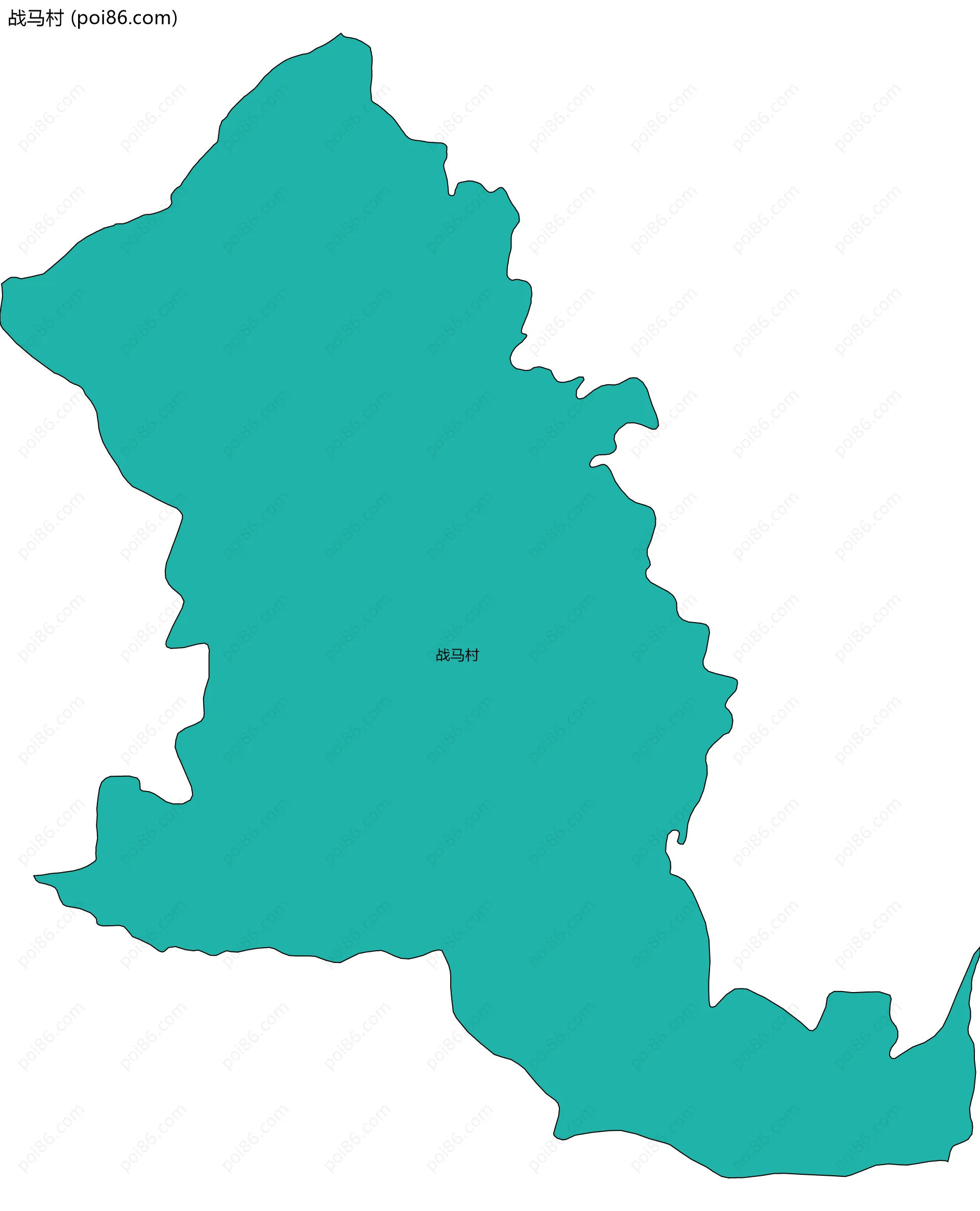 战马村边界地图