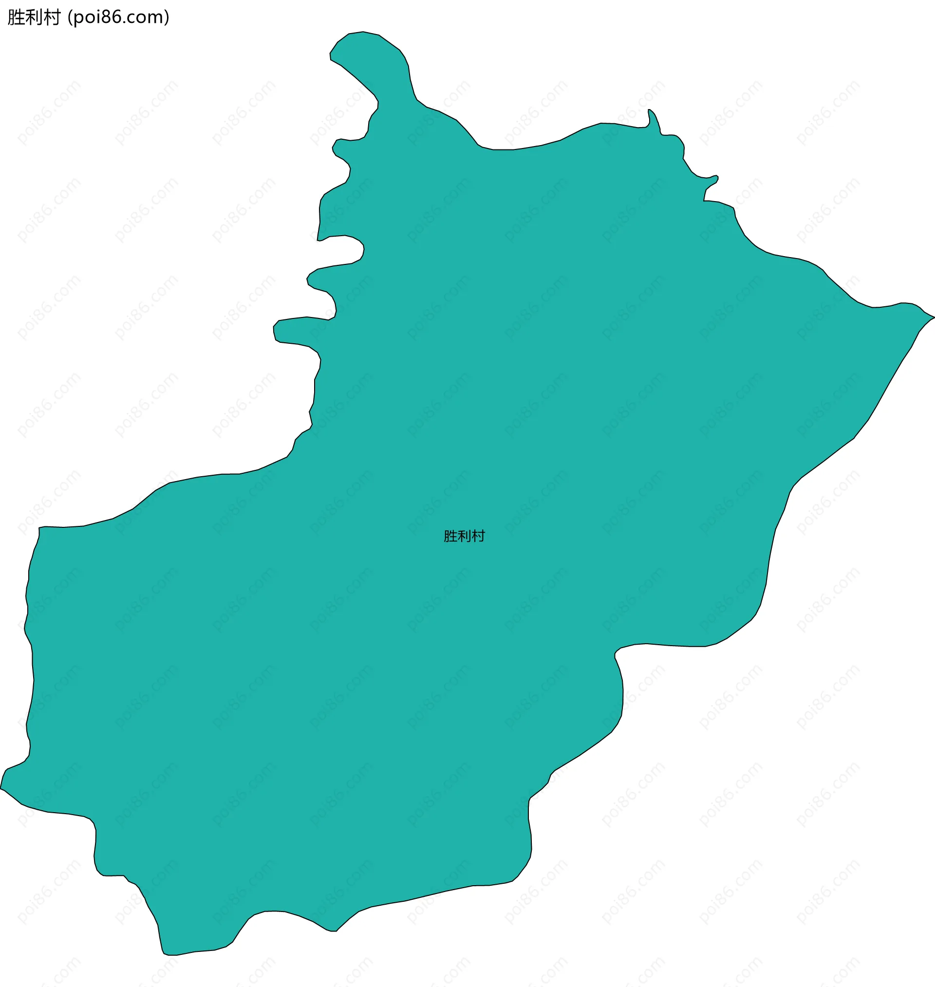 胜利村边界地图