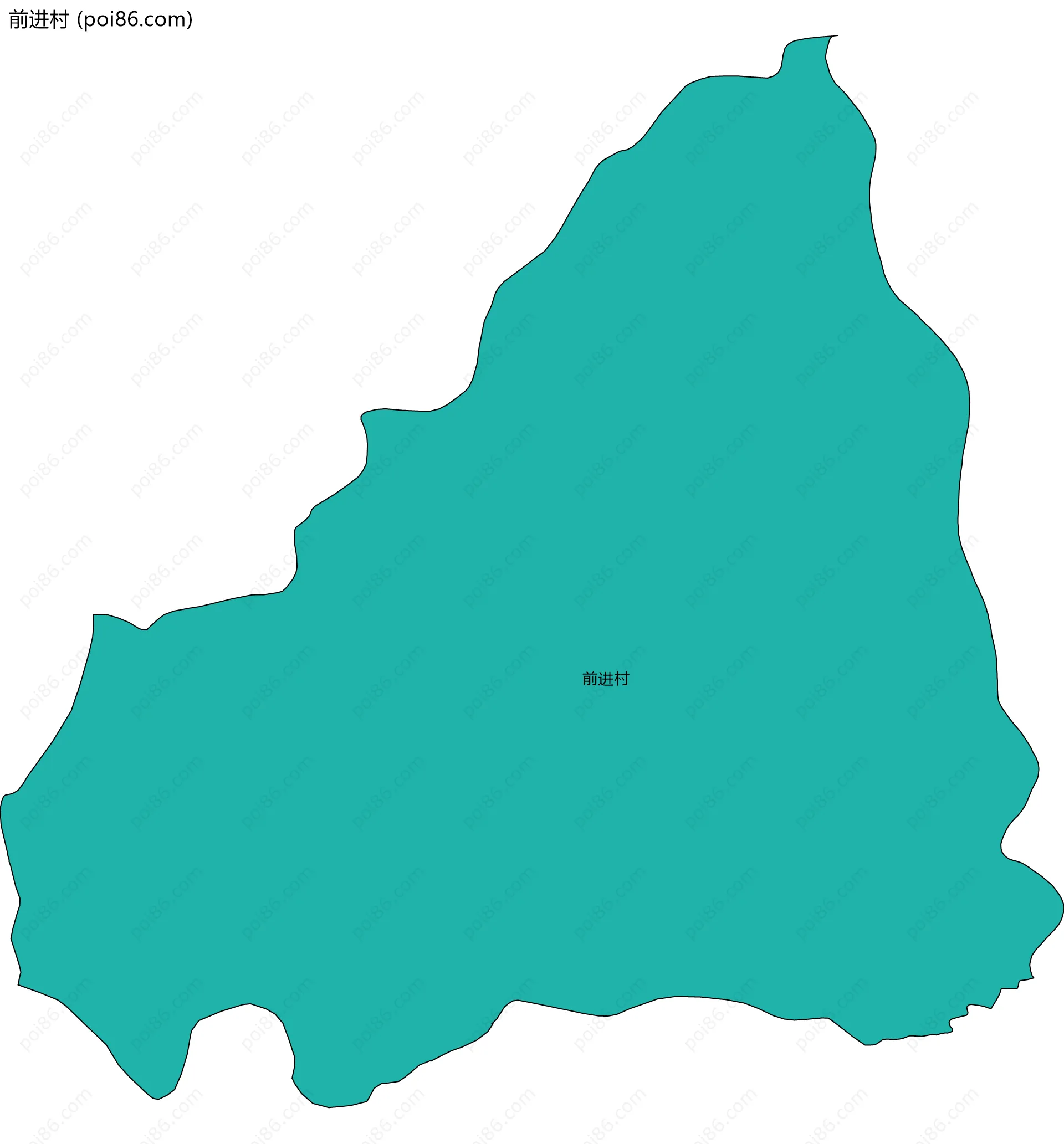 前进村边界地图