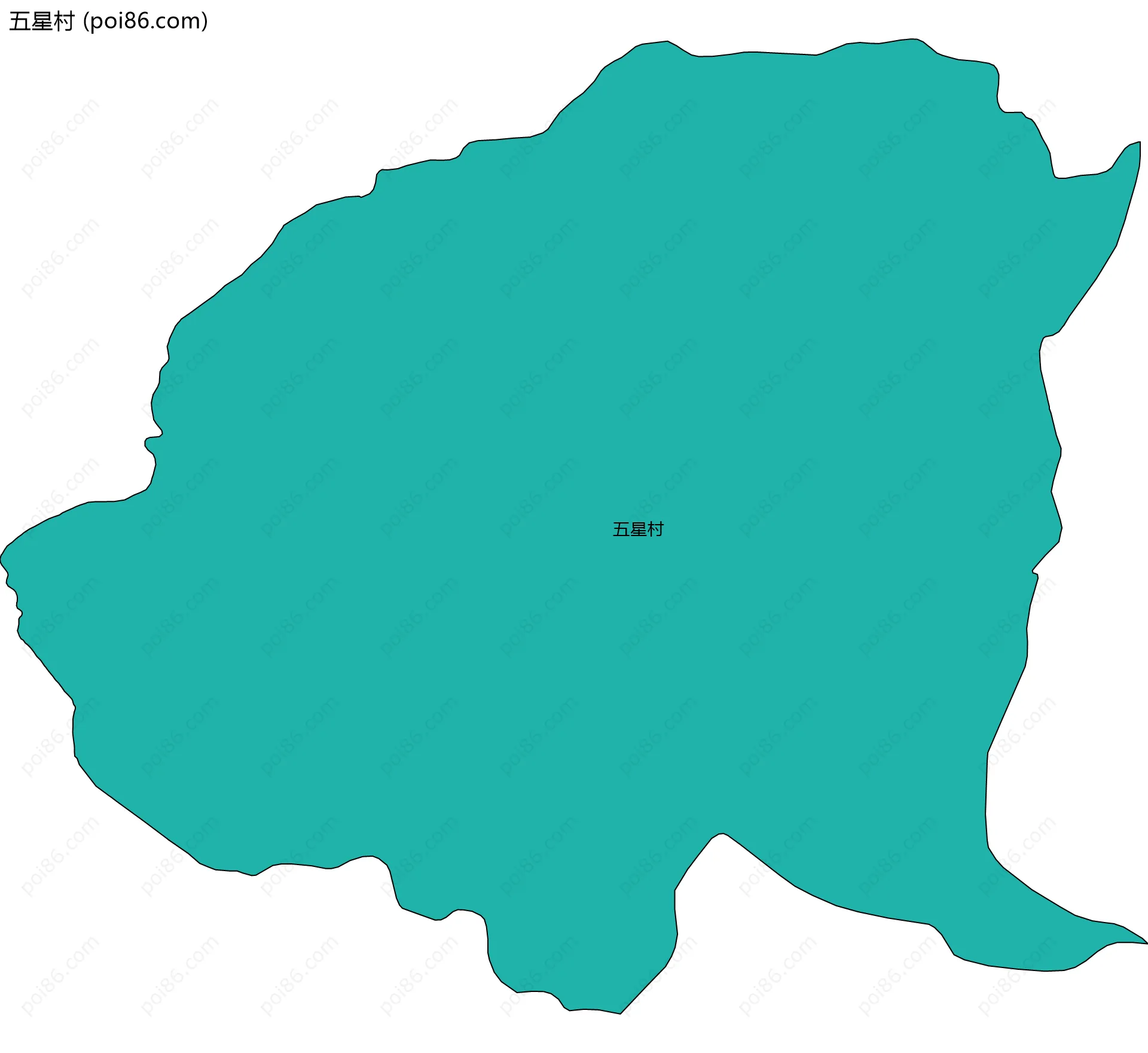 五星村边界地图